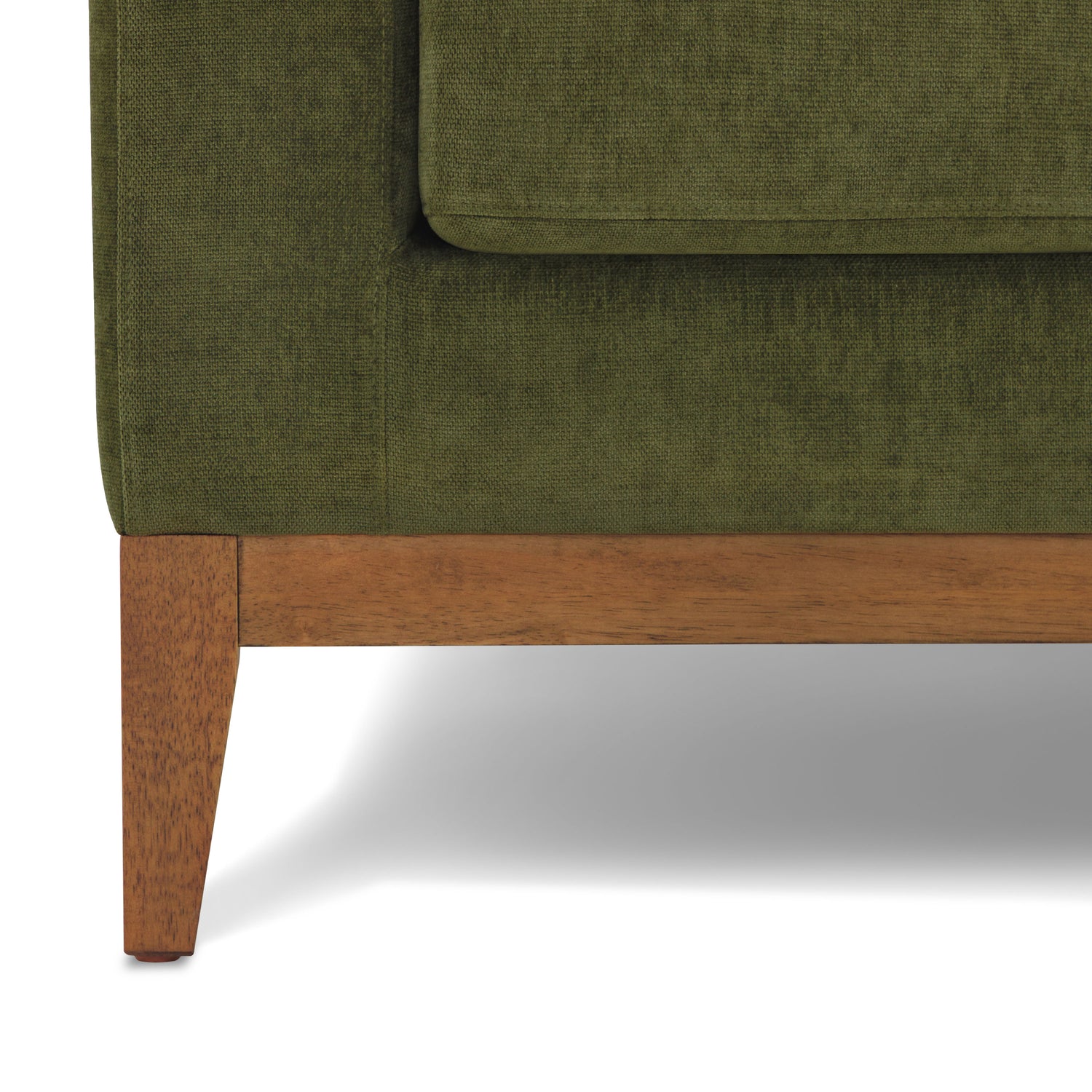 Zyon Right-Facing Bumper Chaise Sectional | Distressed Green 
