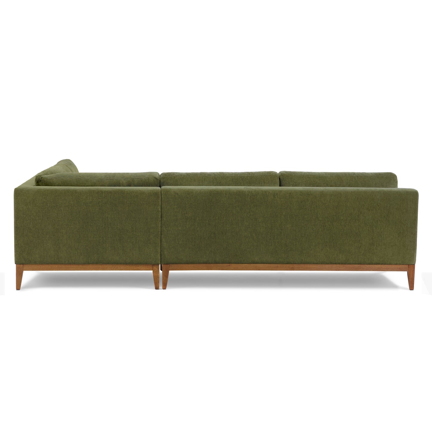Zyon Right-Facing Bumper Chaise Sectional | Distressed Green