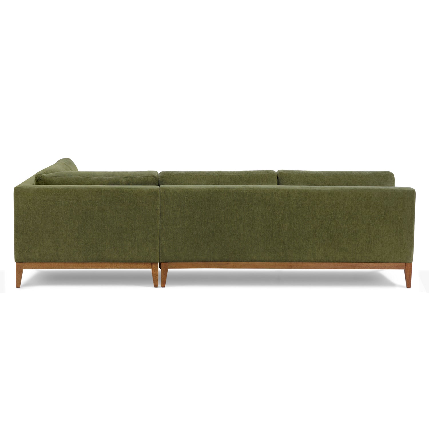 Zyon Right-Facing Bumper Chaise Sectional | Distressed Green 