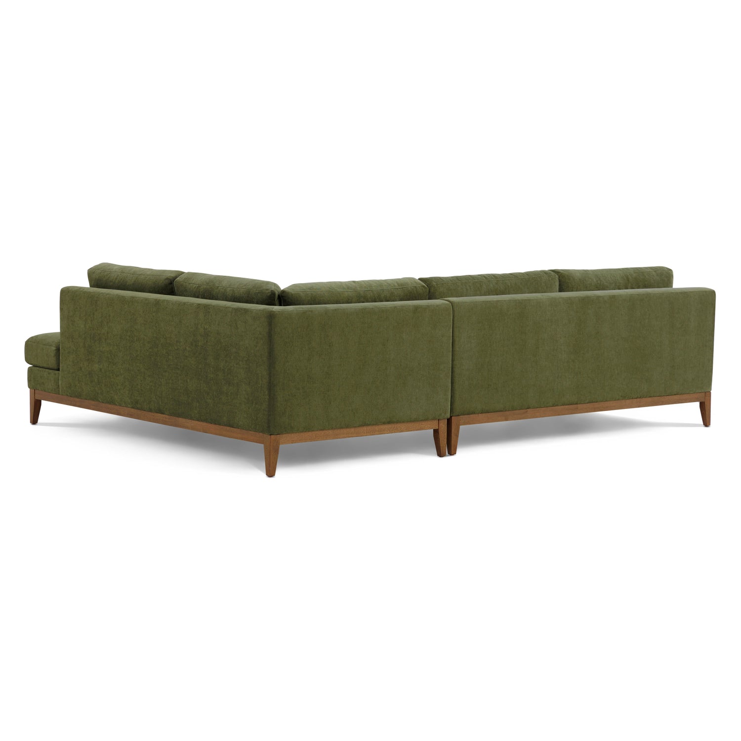 Zyon Right-Facing Bumper Chaise Sectional | Distressed Green 