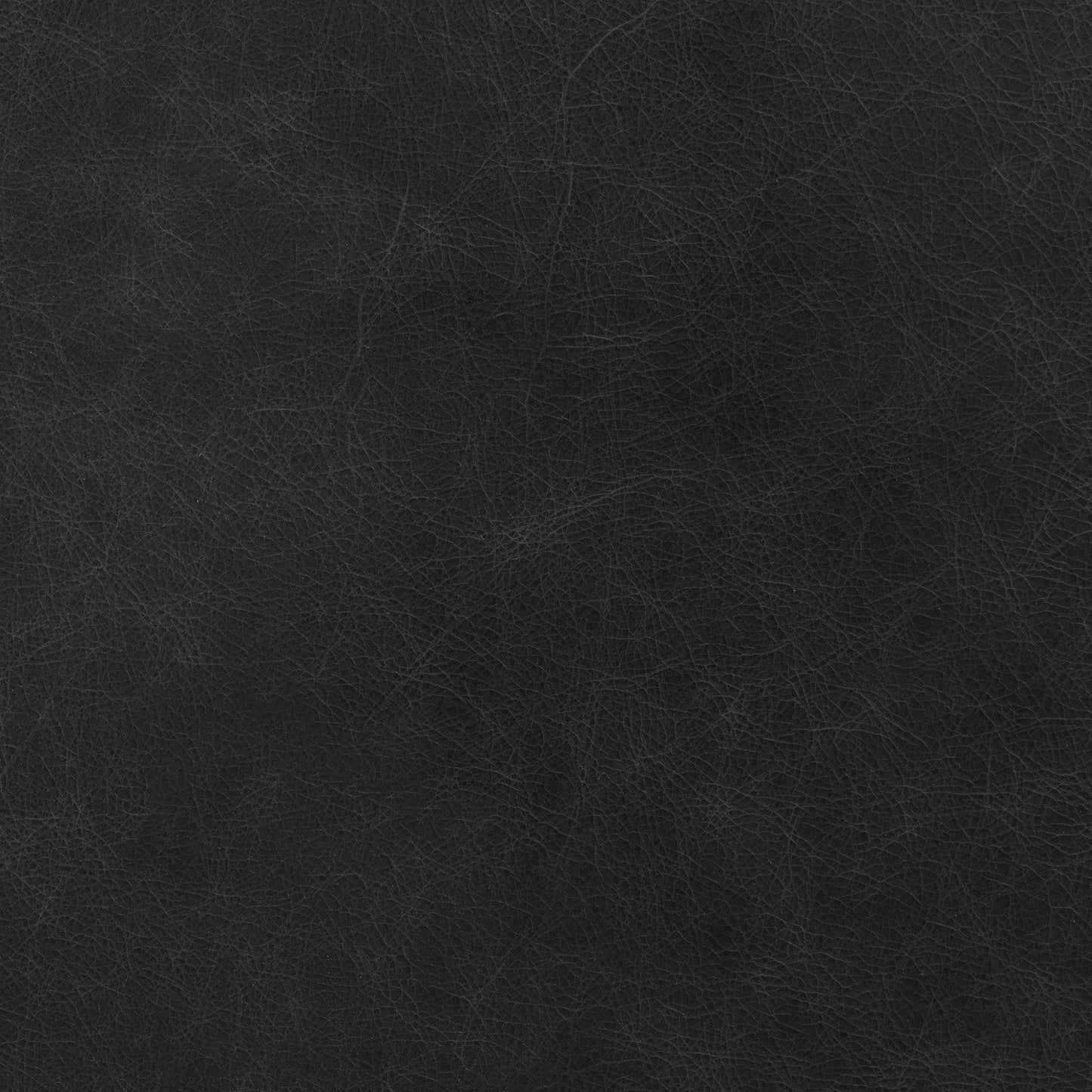 Essex Leather Ottoman | Onyx Black