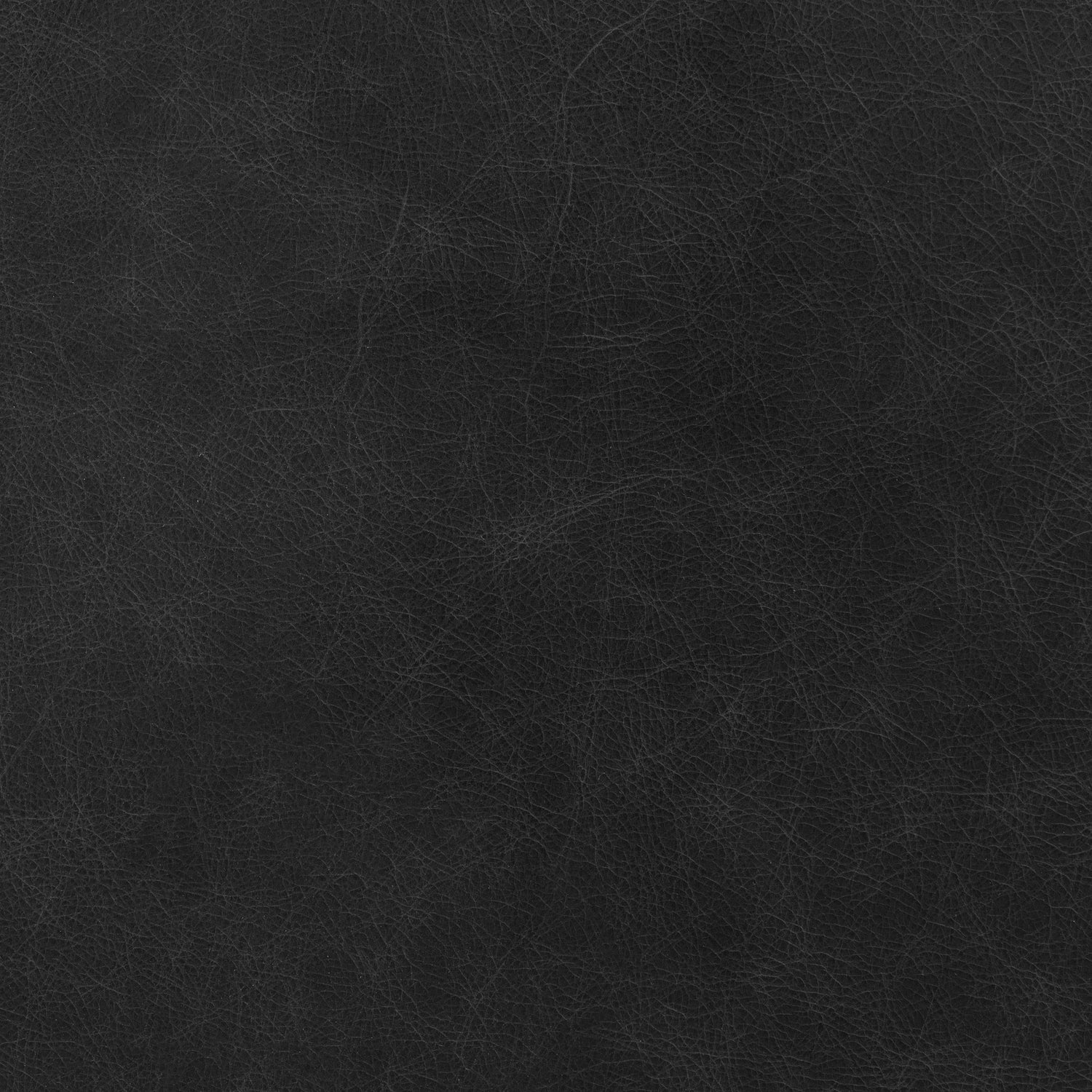 Essex Leather Ottoman | Onyx Black 