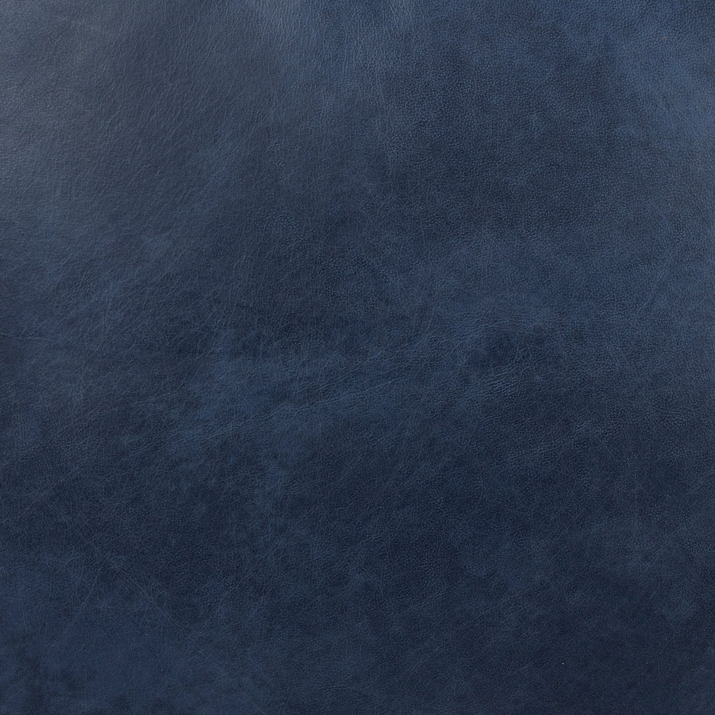 Essex Leather Ottoman | Midnight Blue