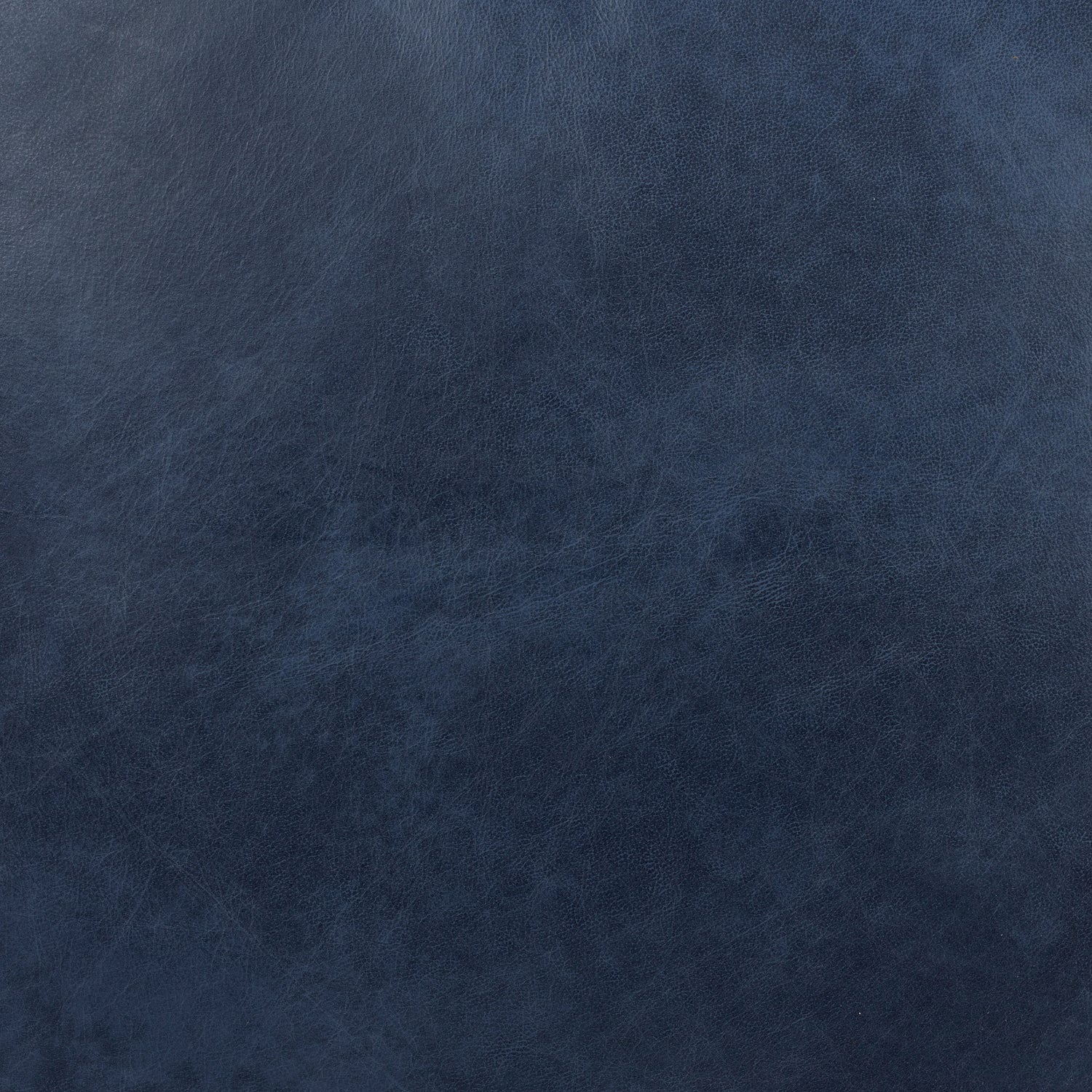 Essex Leather Ottoman | Midnight Blue 