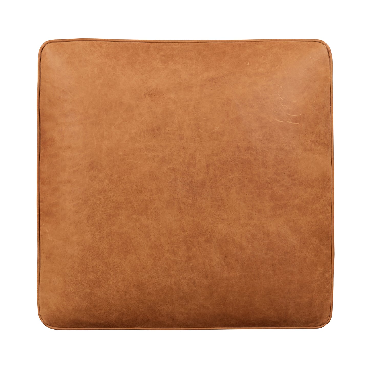 Essex Leather Ottoman | Cognac Tan