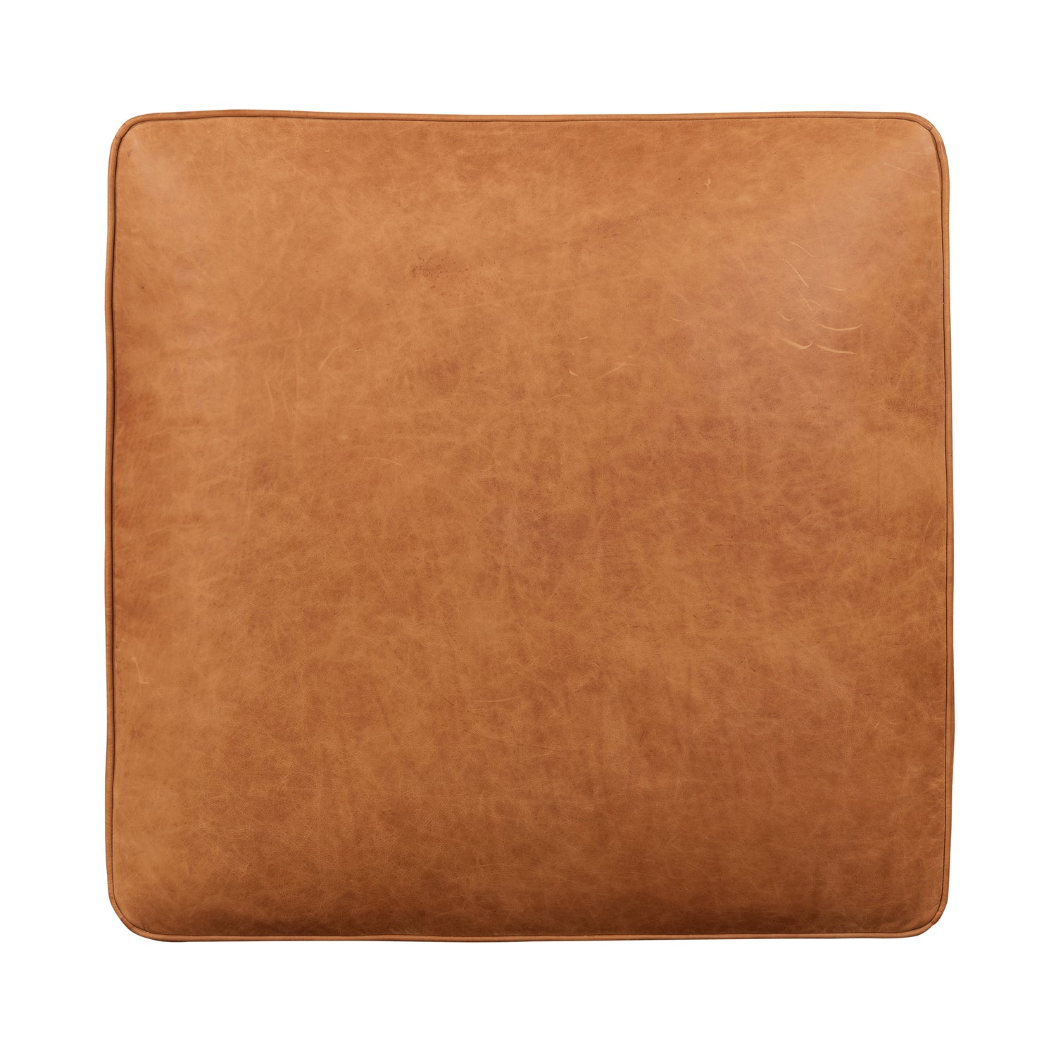 Essex Leather Ottoman | Cognac Tan 