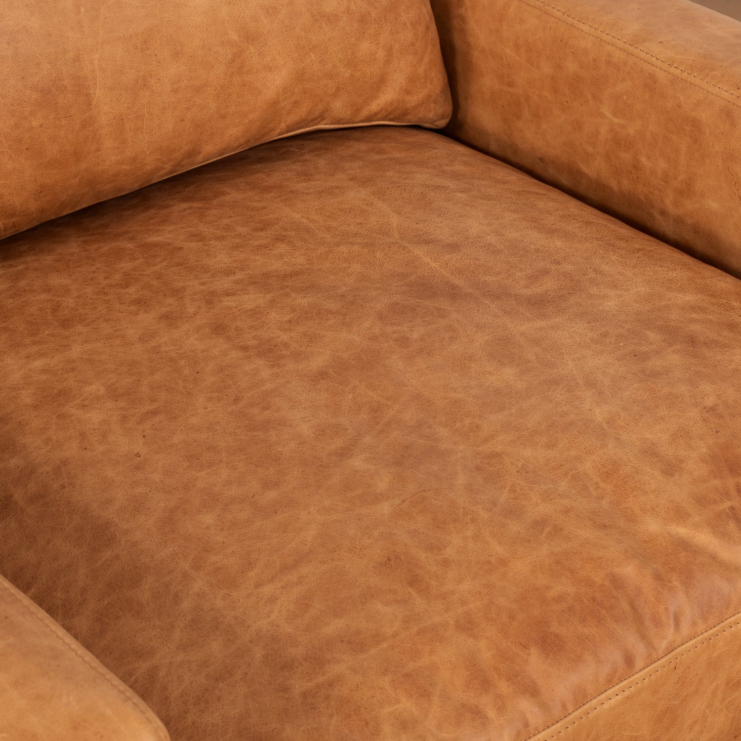 Sorrento Leather Lounge Chair | Cognac Tan 