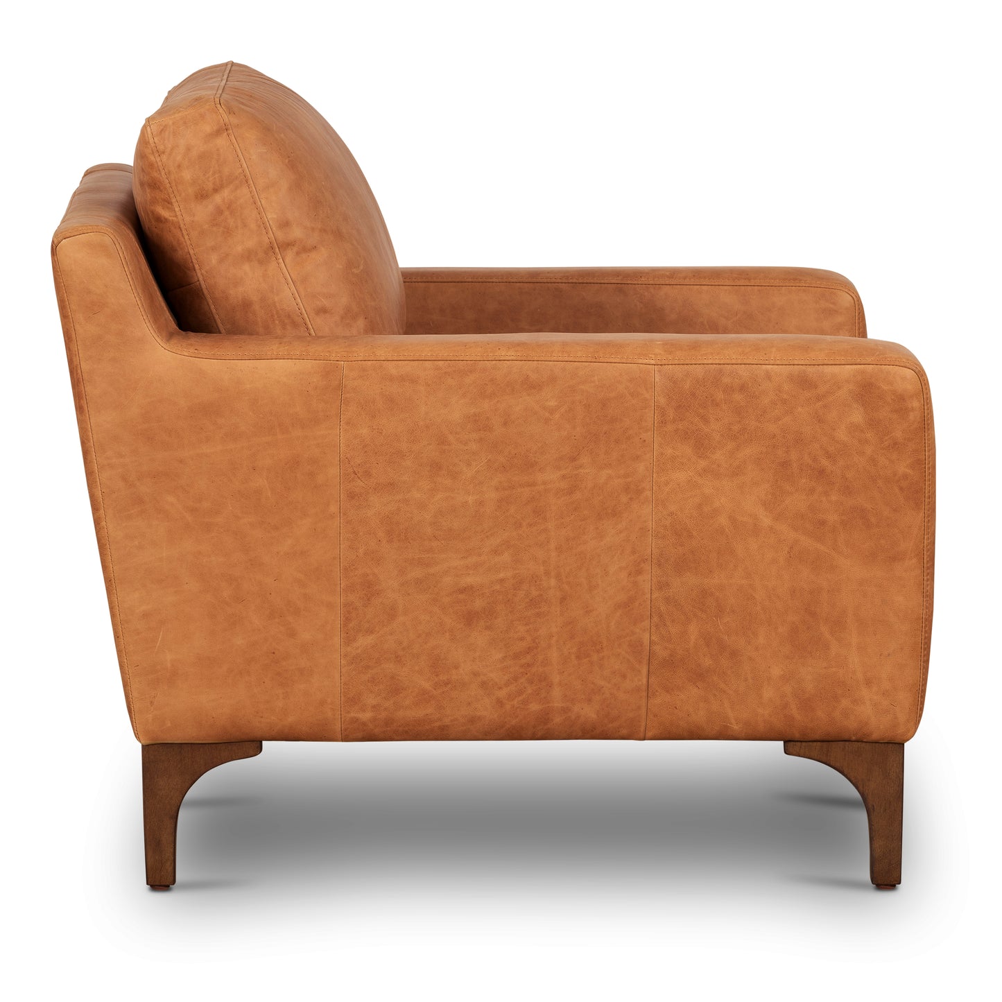 Sorrento Leather Lounge Chair | Cognac Tan