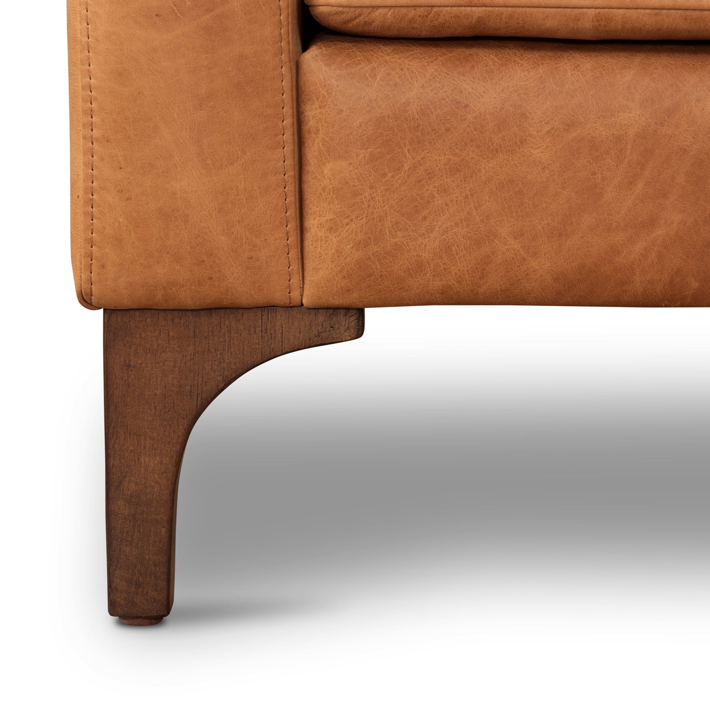 Sorrento Leather Lounge Chair | Cognac Tan