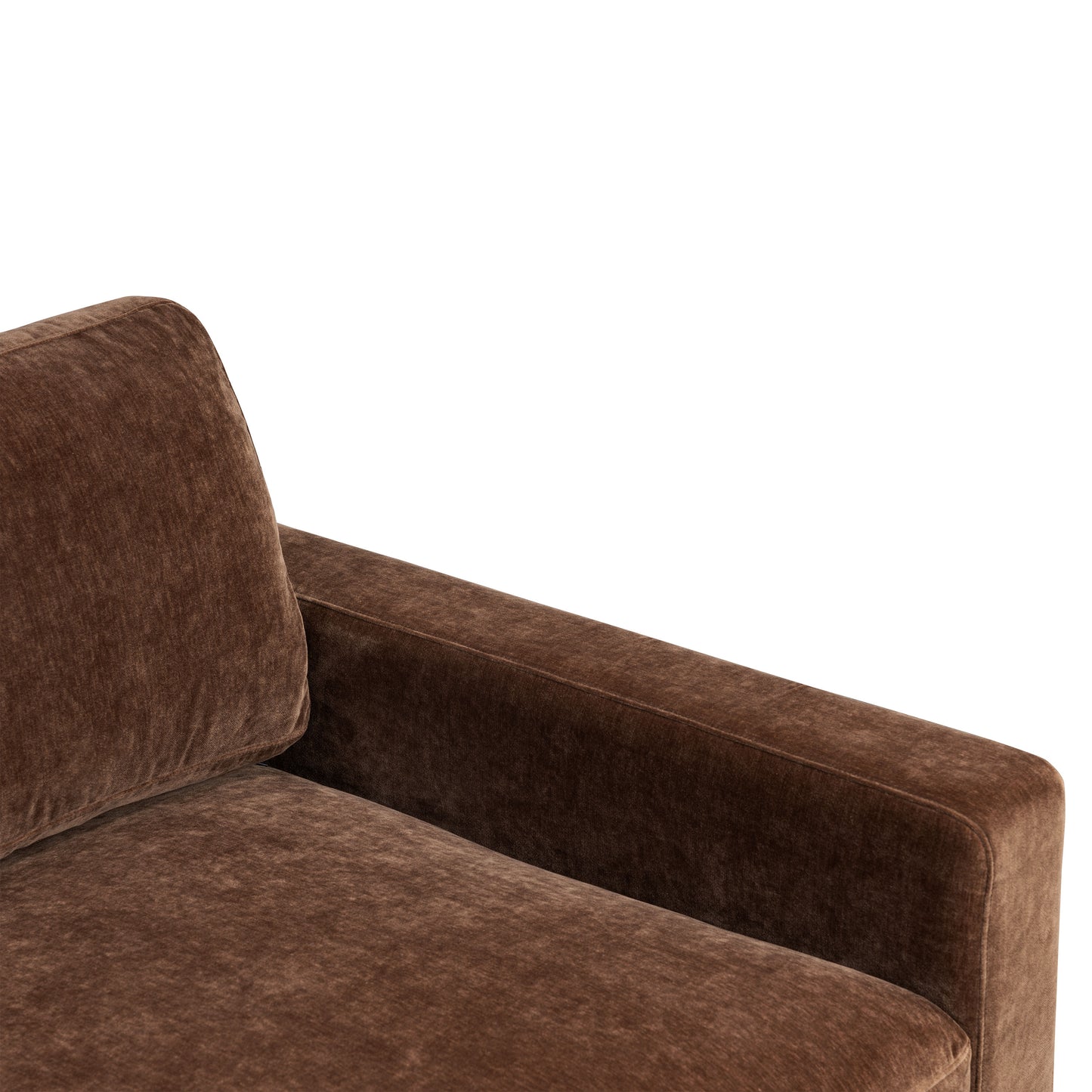 Zyon Velvet Sofa | Bronzer Brown