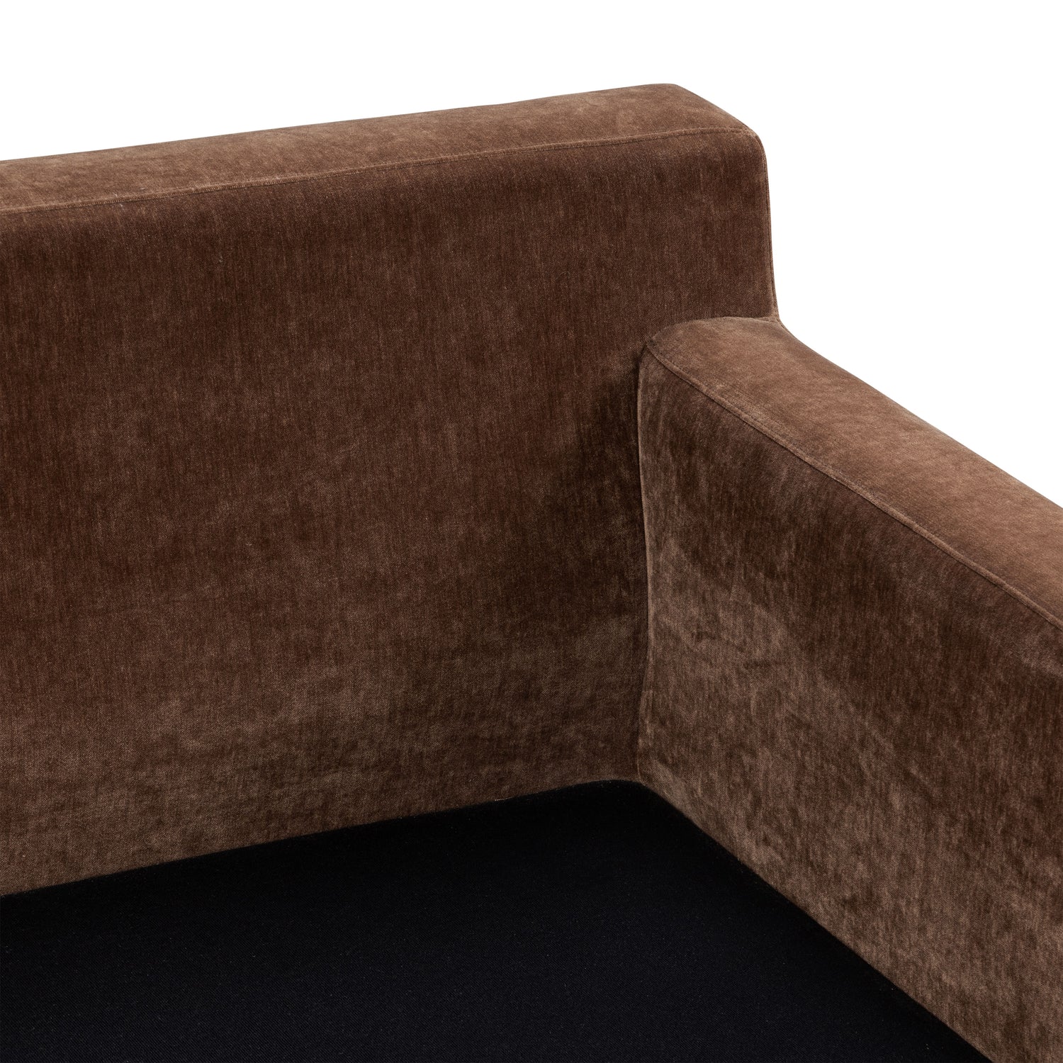 Zyon Velvet Sofa | Bronzer Brown 