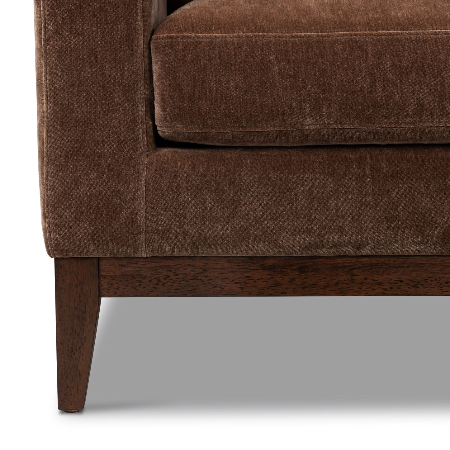 Zyon Velvet Sofa | Bronzer Brown