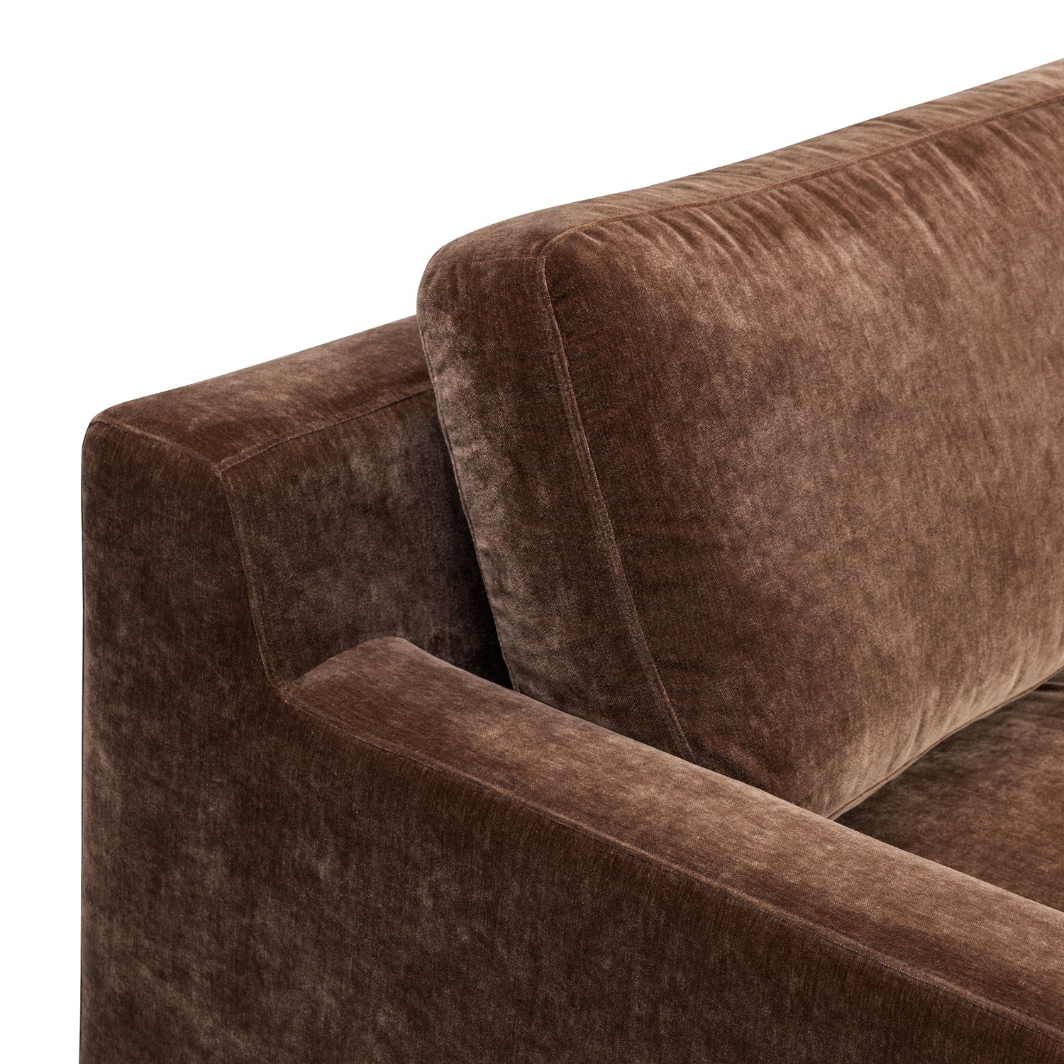 Zyon Velvet Sofa | Bronzer Brown 