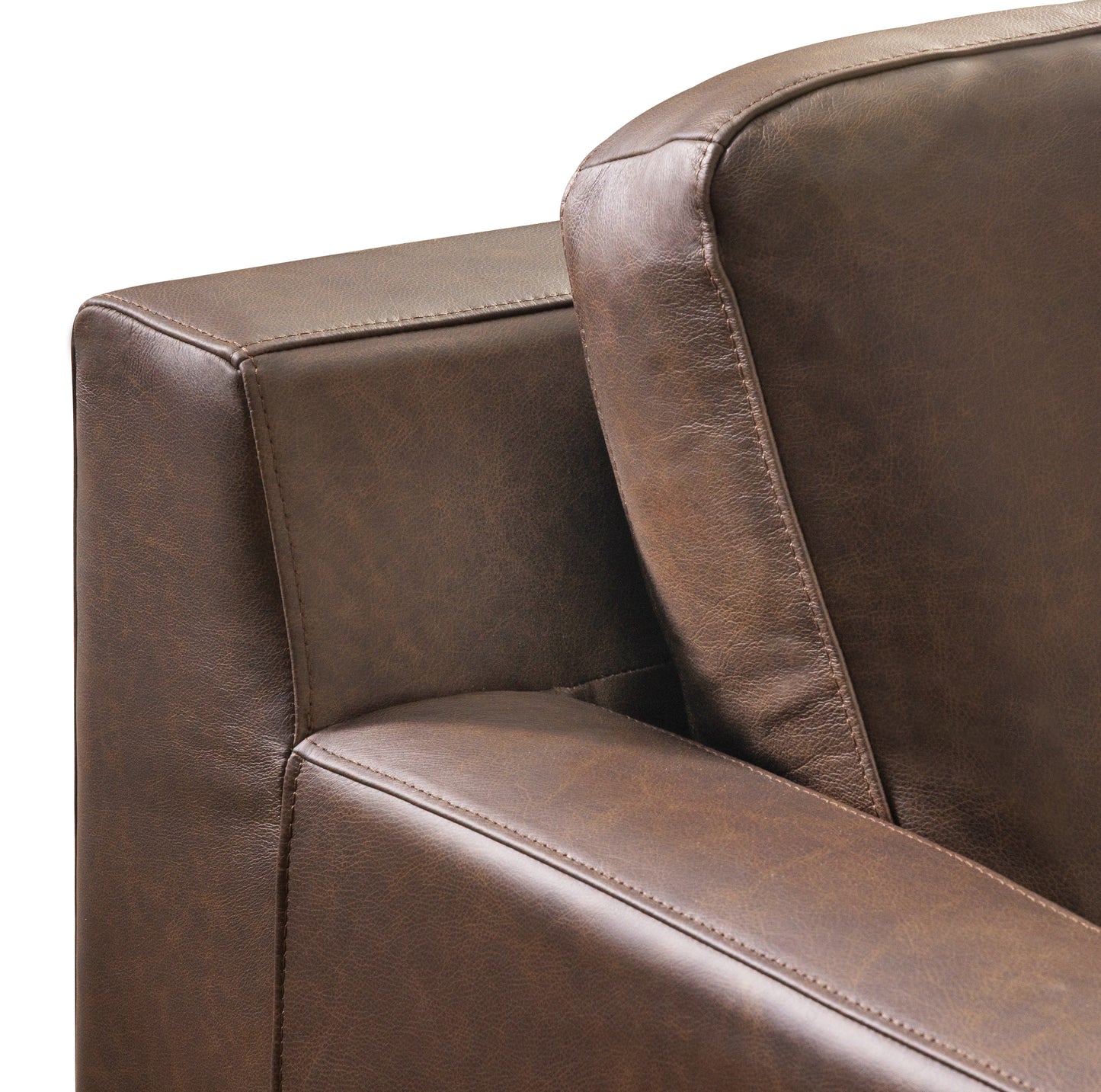 Zyon 90" Leather Sofa | Bridle Brown