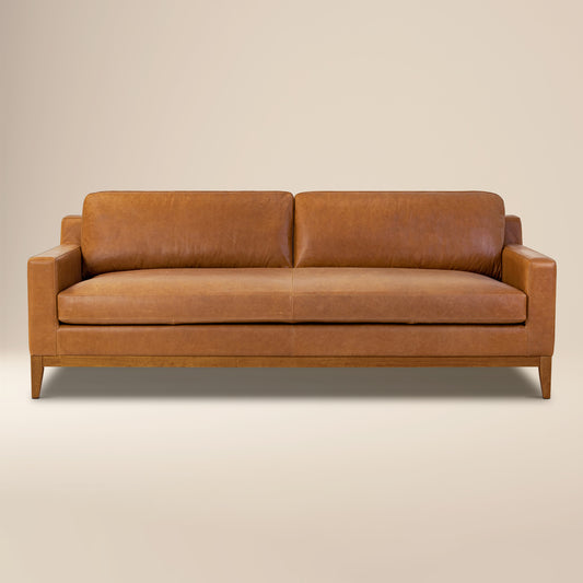 Zyon 90" Leather Sofa | Saddle Tan