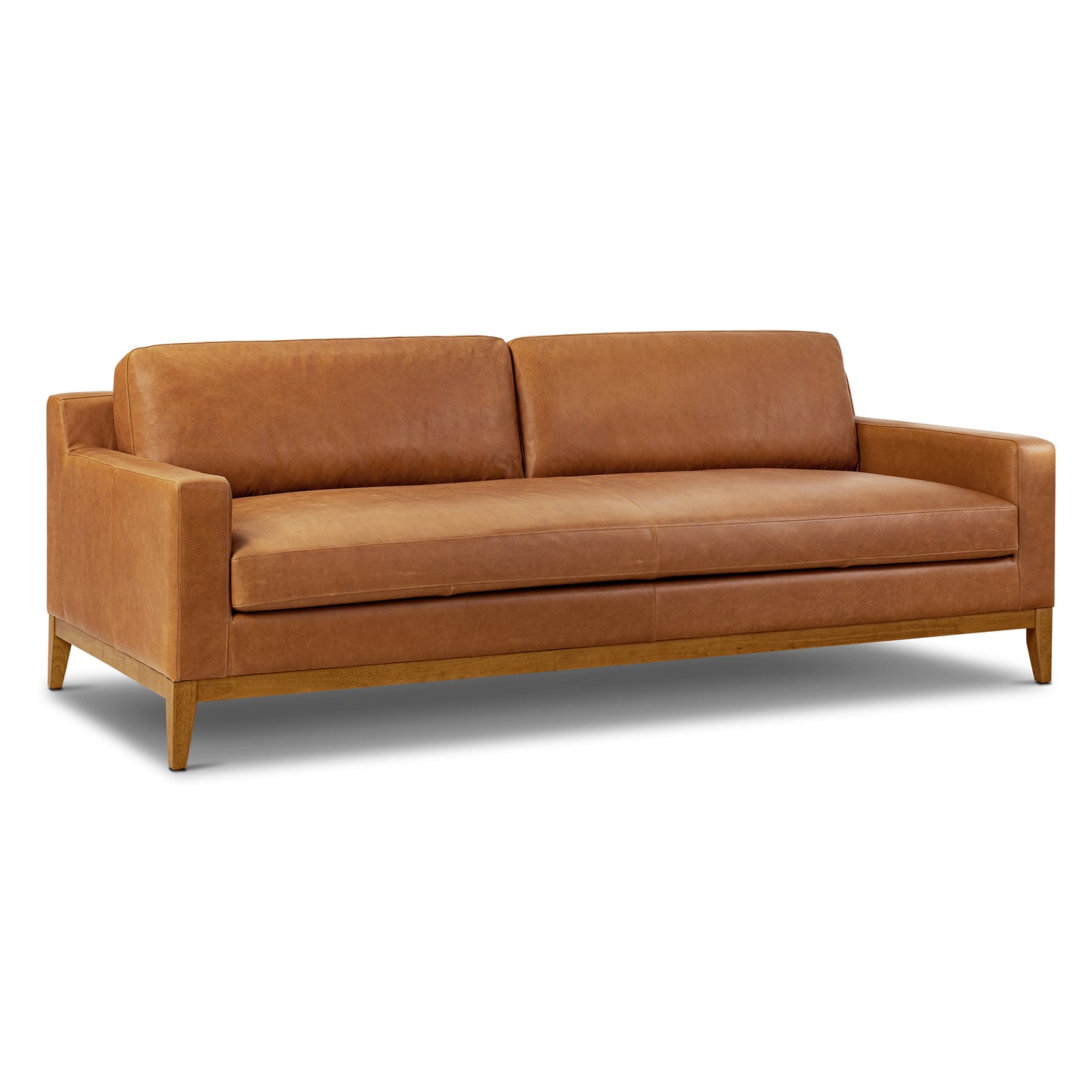 Zyon 90" Leather Sofa | Saddle Tan