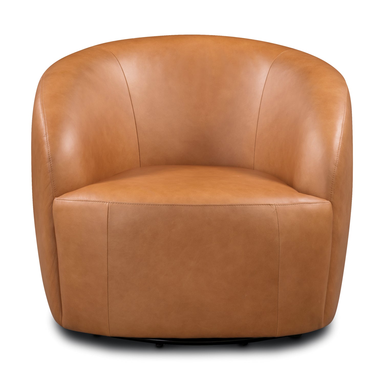 Alma Leather Swivel Chair | Bourbon Tan 