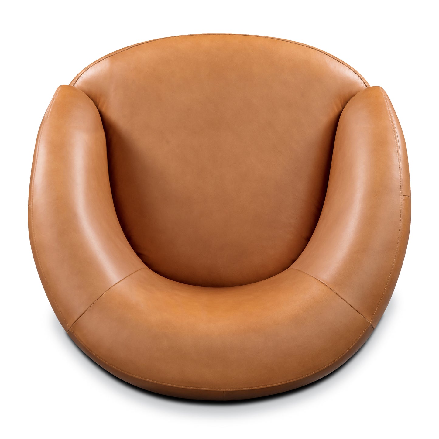 Alma Leather Swivel Chair | Bourbon Tan