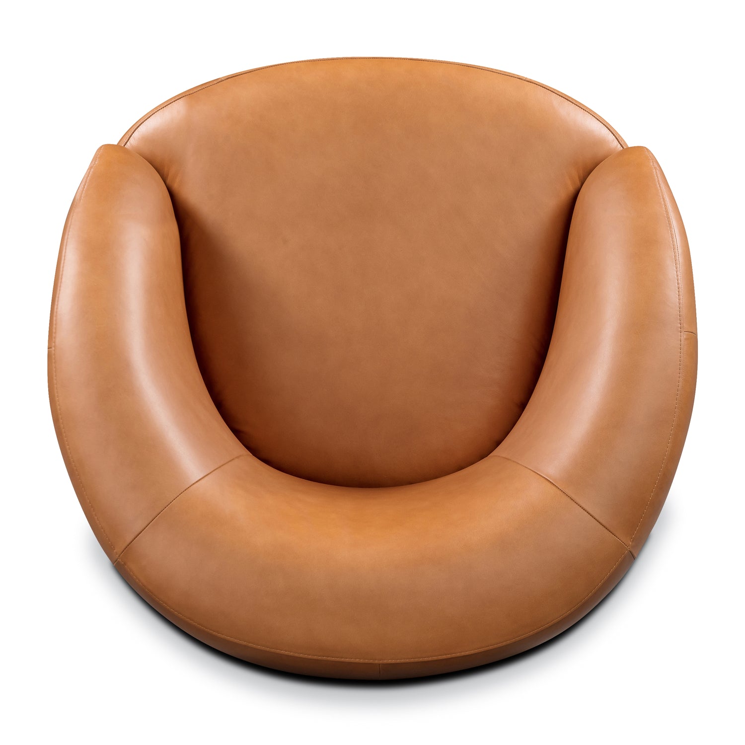 Alma Leather Swivel Chair | Bourbon Tan 