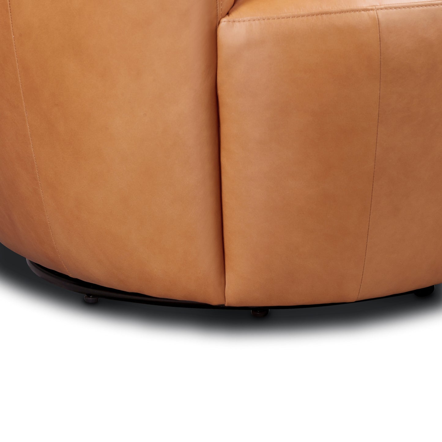 Alma Leather Swivel Chair | Bourbon Tan