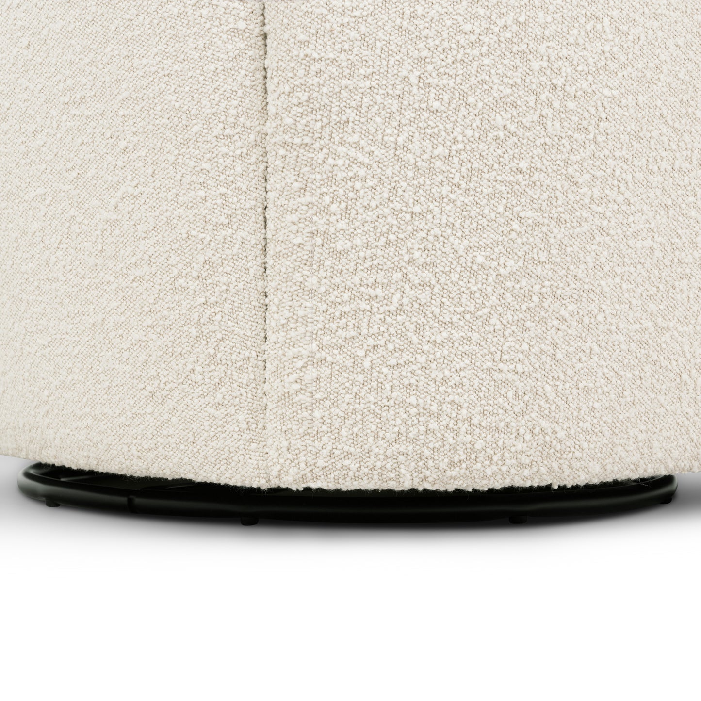 Alma Swivel Lounge Chair | Crema White Boucle