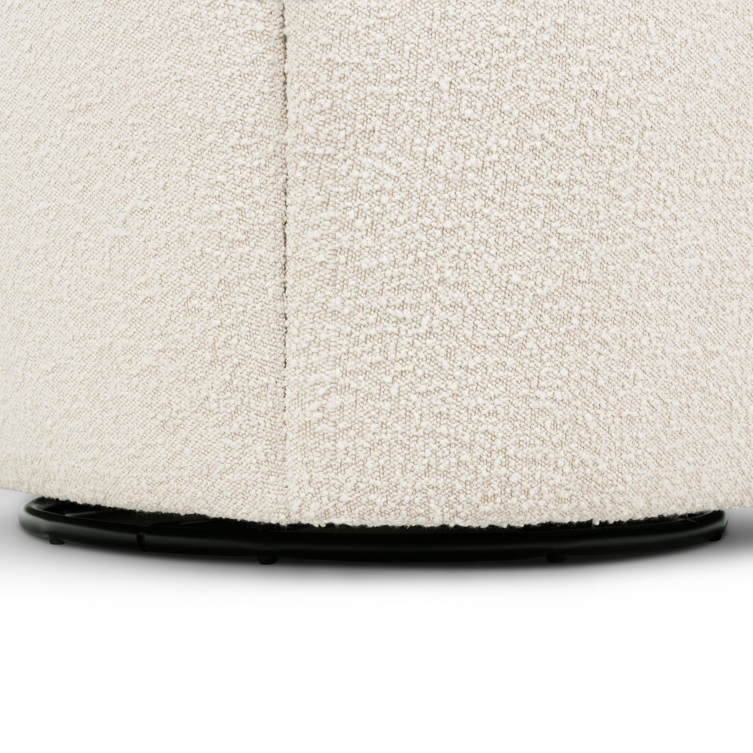 Alma Swivel Lounge Chair | Crema White Boucle 