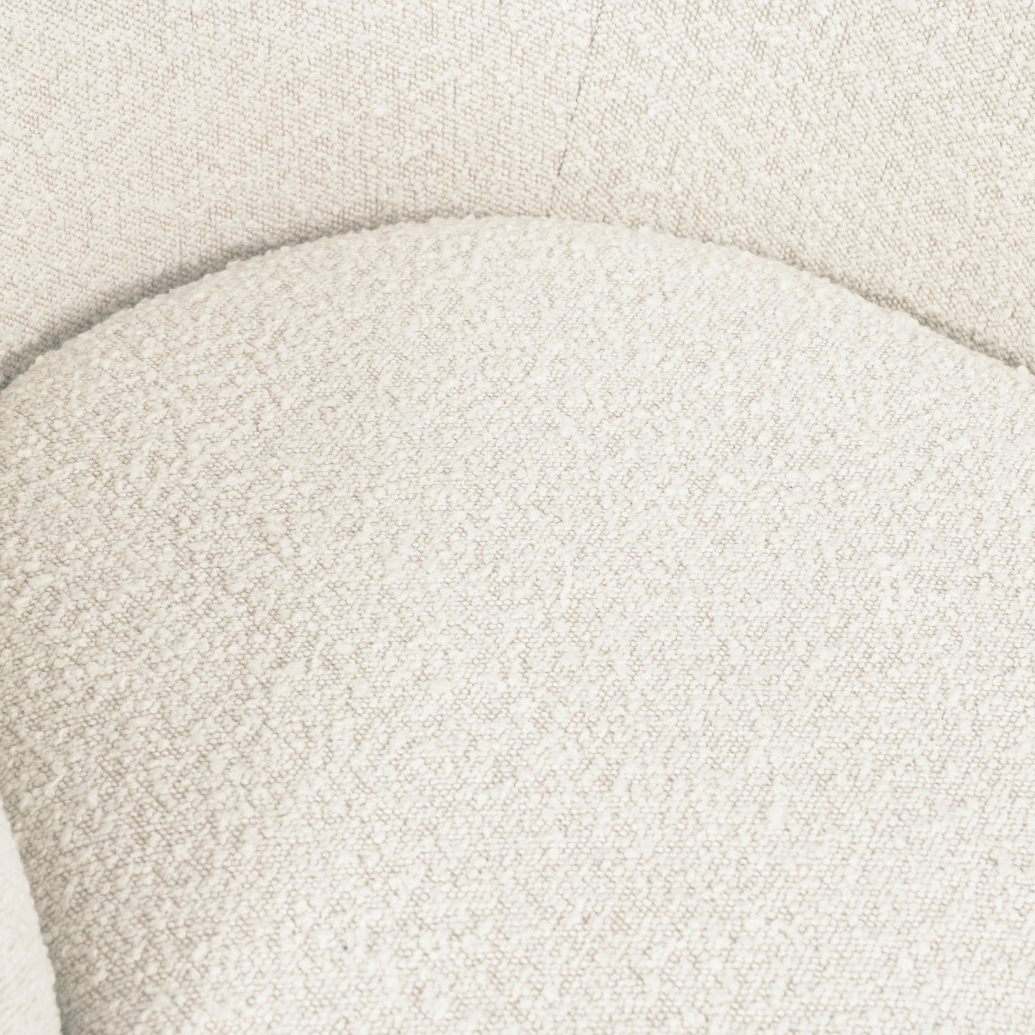Alma Swivel Lounge Chair | Crema White Boucle 