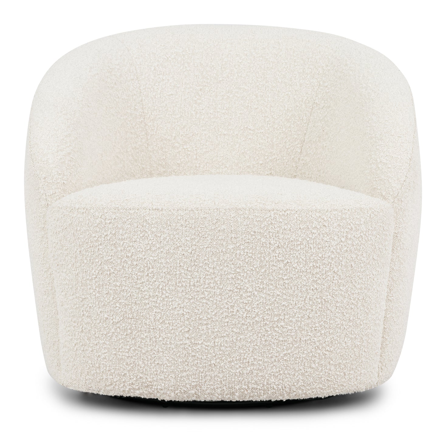Alma Swivel Lounge Chair | Crema White Boucle