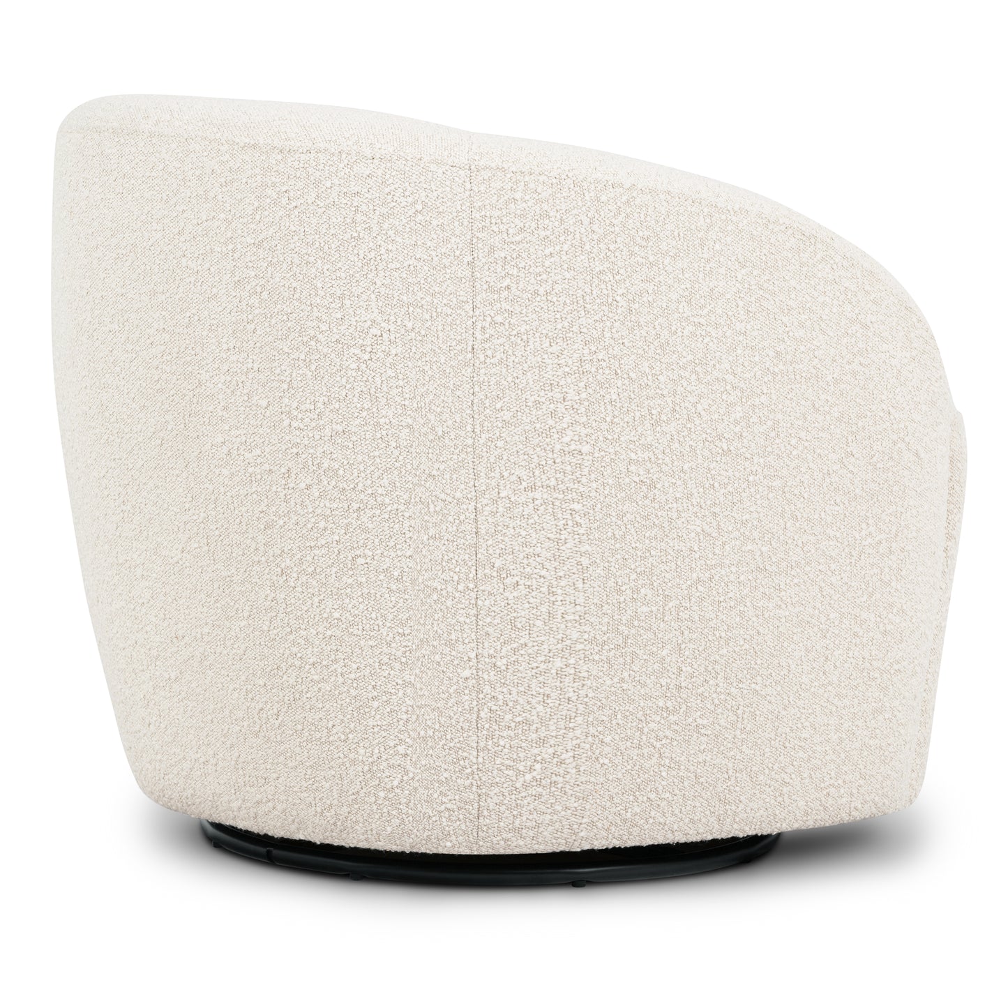 Alma Swivel Lounge Chair | Crema White Boucle