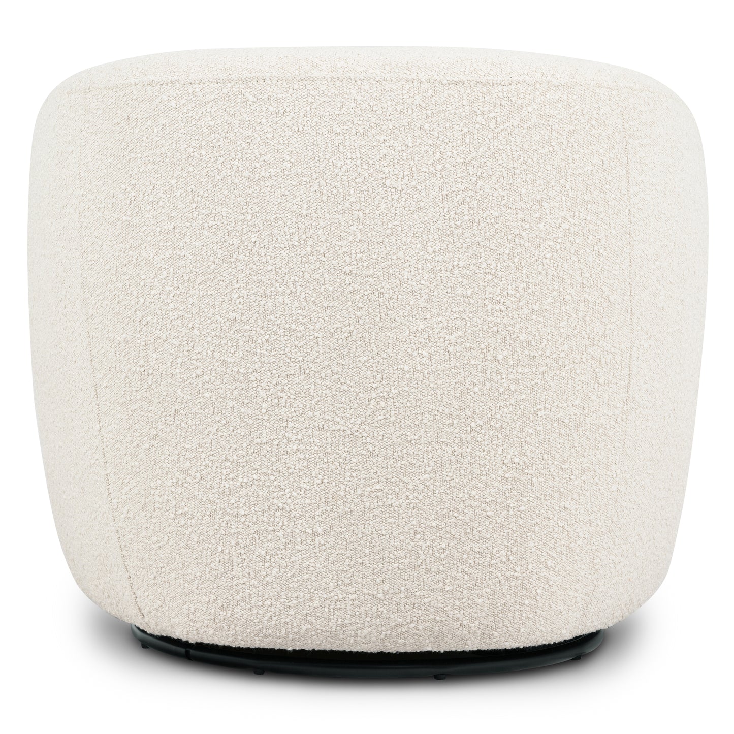 Alma Swivel Lounge Chair | Crema White Boucle