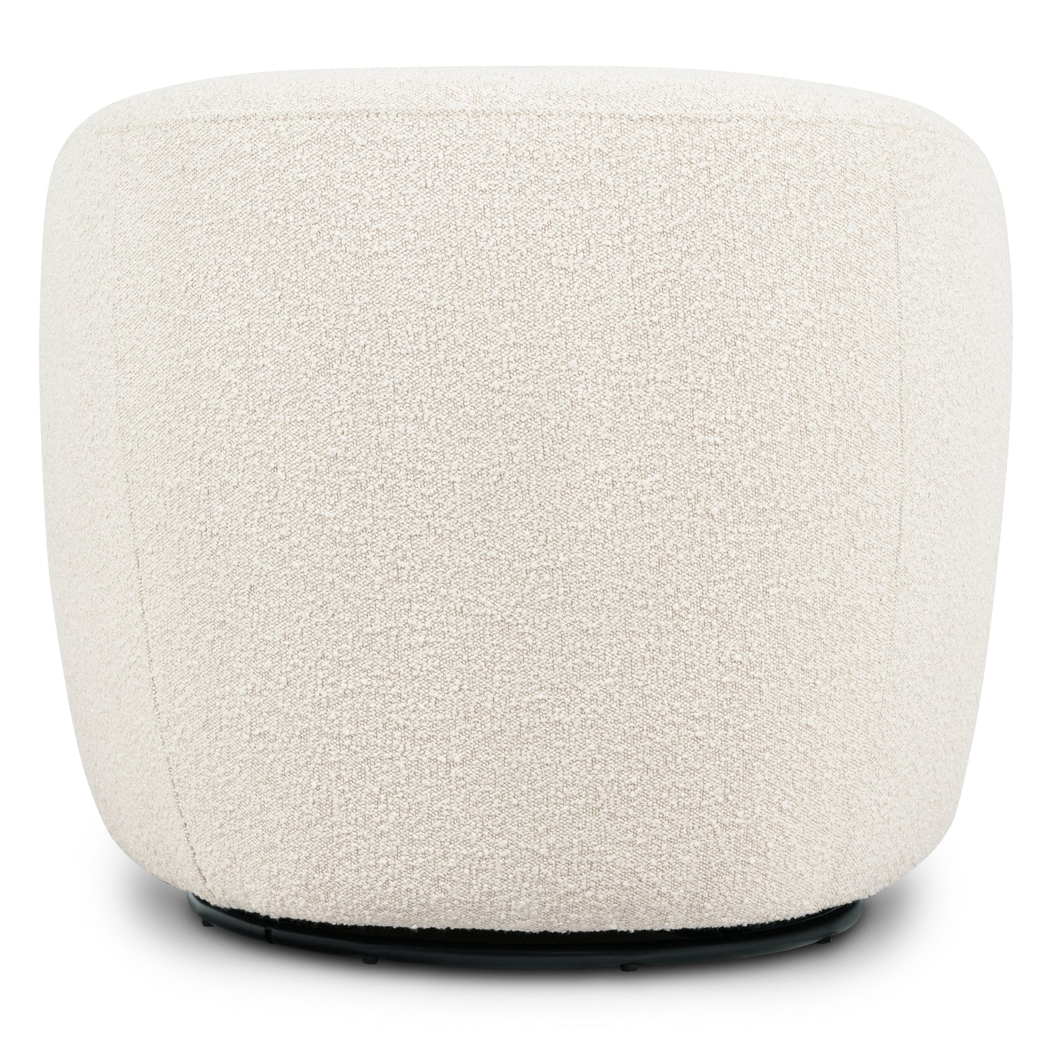 Alma Swivel Lounge Chair | Crema White Boucle 