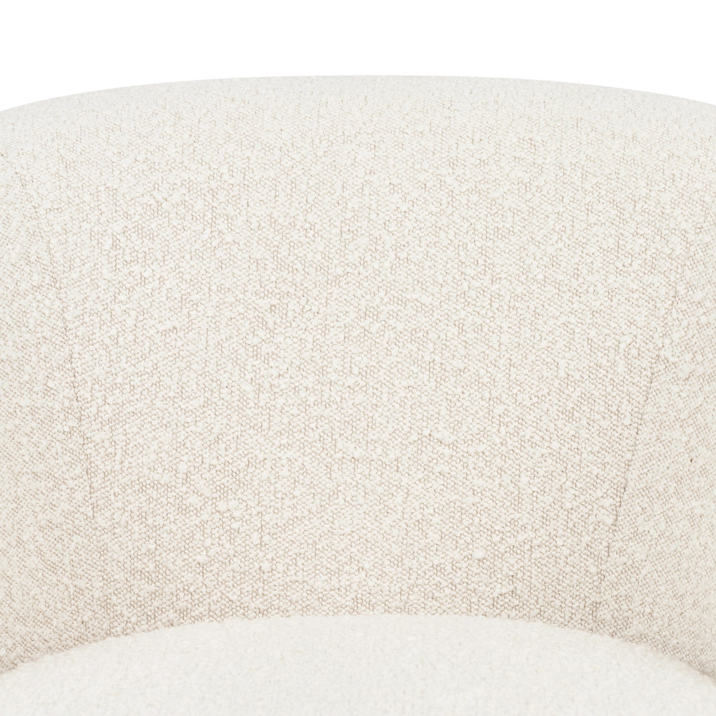 Alma Swivel Lounge Chair | Crema White Boucle