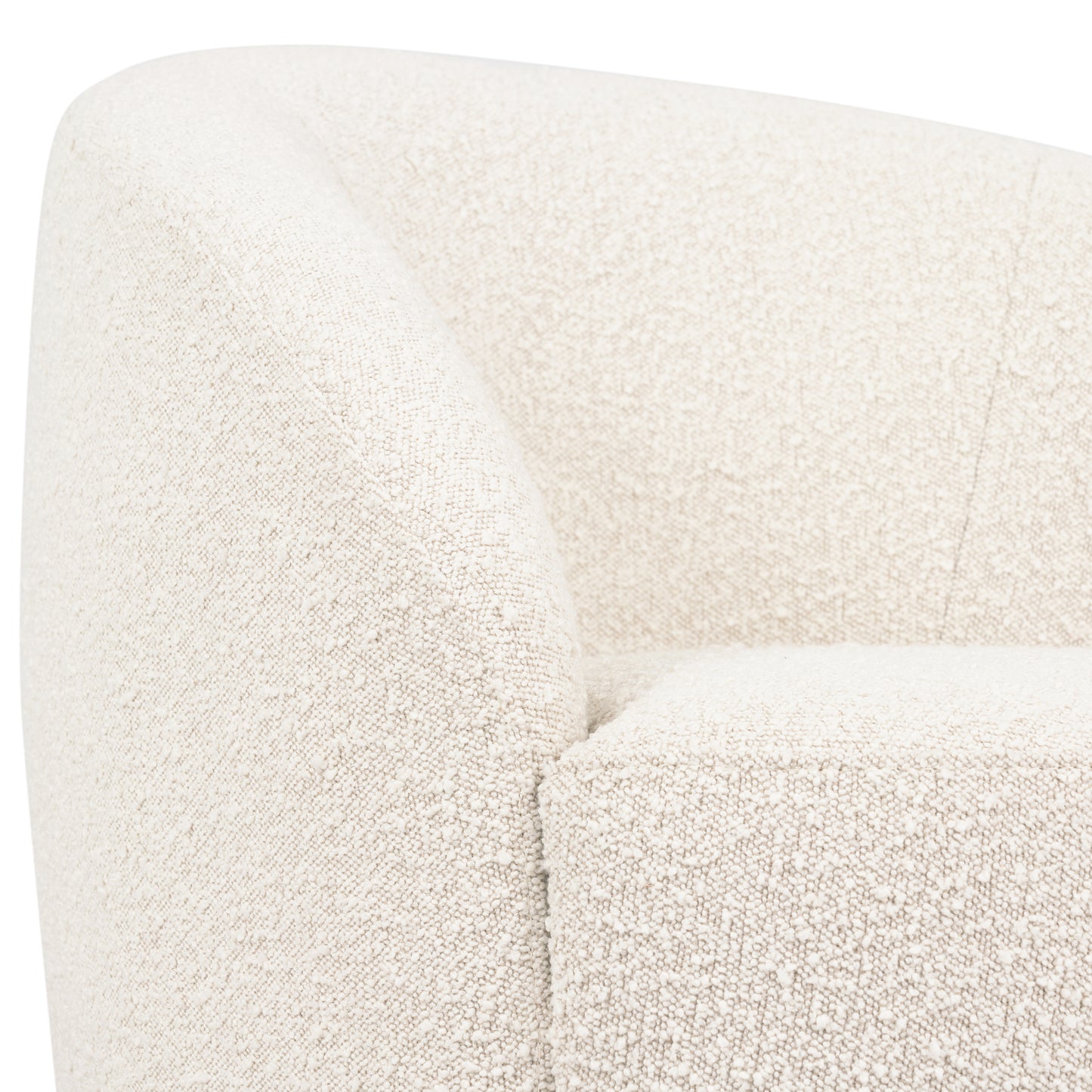Alma Swivel Lounge Chair | Crema White Boucle