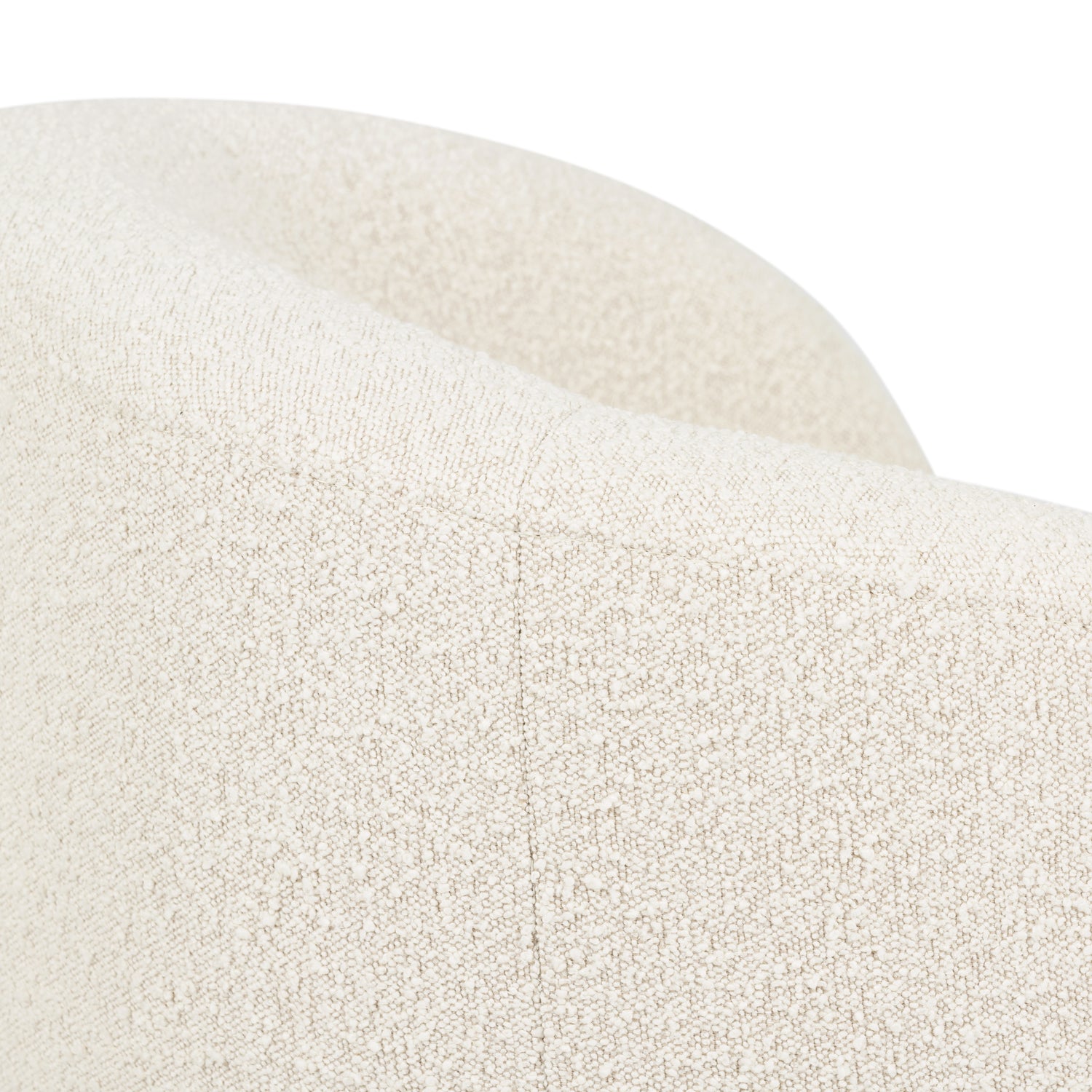 Alma Swivel Lounge Chair | Crema White Boucle 