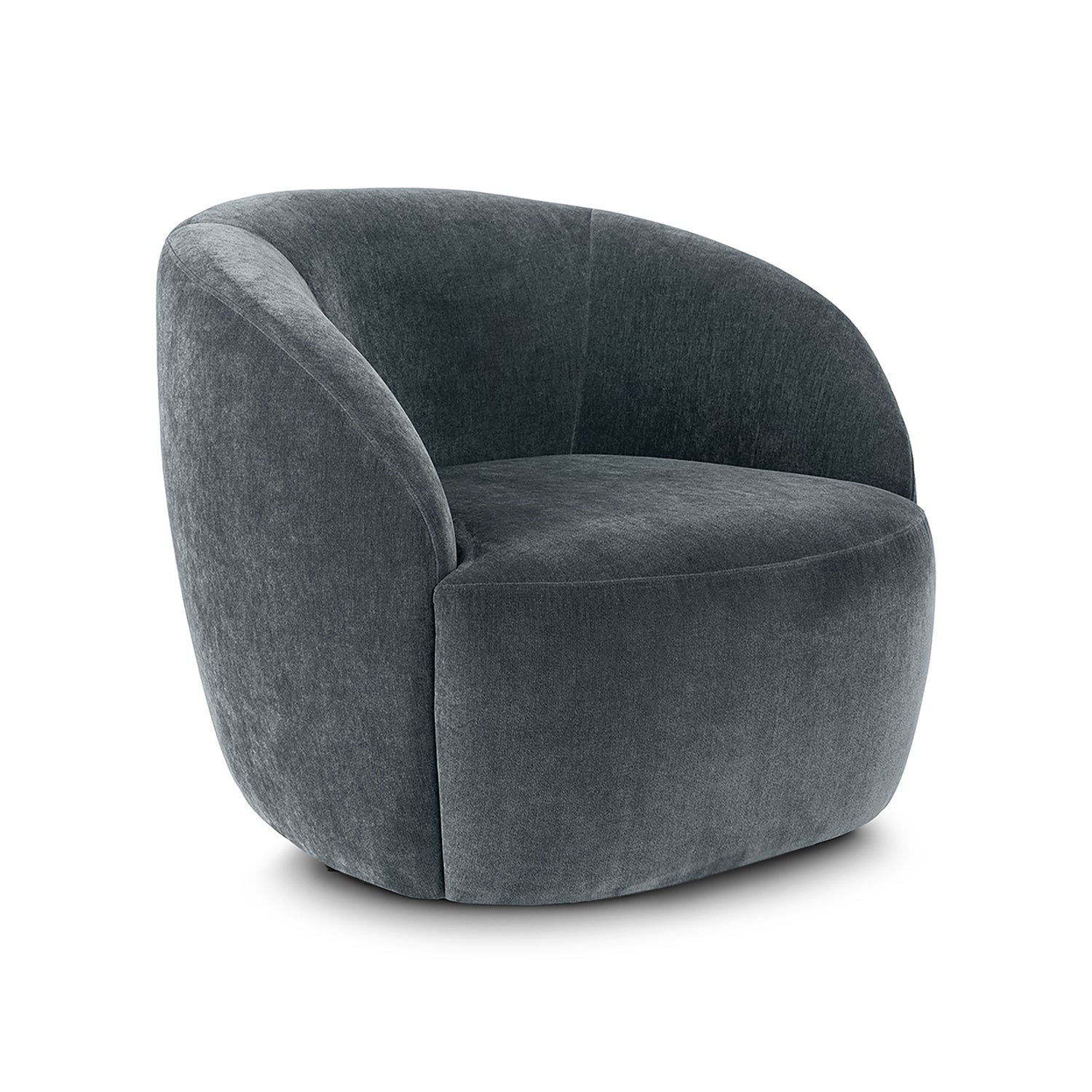 Alma Swivel Lounge Chair | Boreal Blue 
