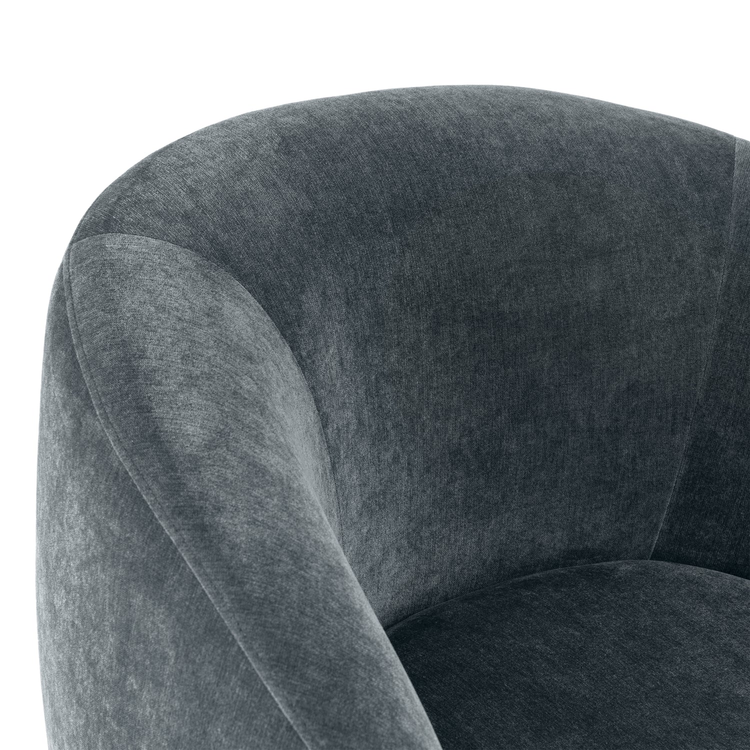 Alma Swivel Lounge Chair | Boreal Blue 