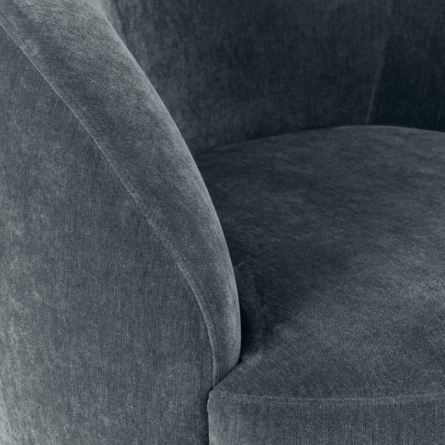 Alma Swivel Lounge Chair | Boreal Blue 