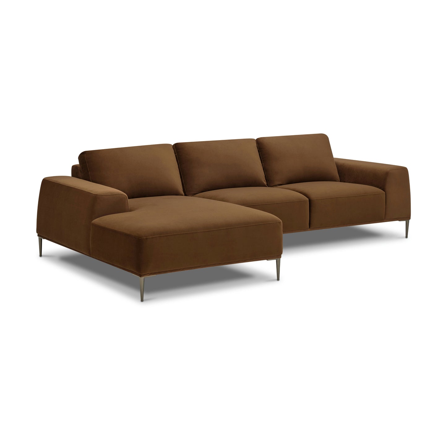 Rue 113" Left-Facing Chaise Sectional | Haven Brown