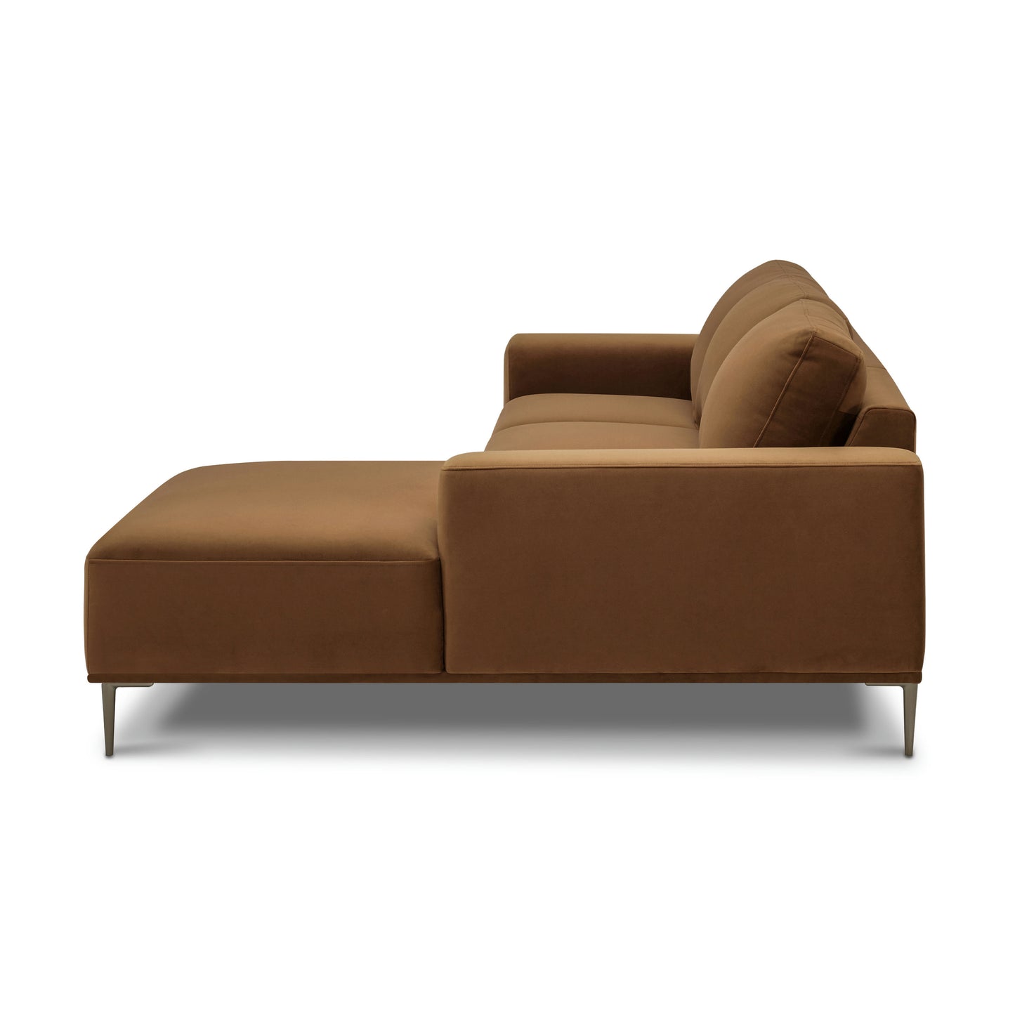 Rue 113" Right-Facing Chaise Sectional | Haven Brown