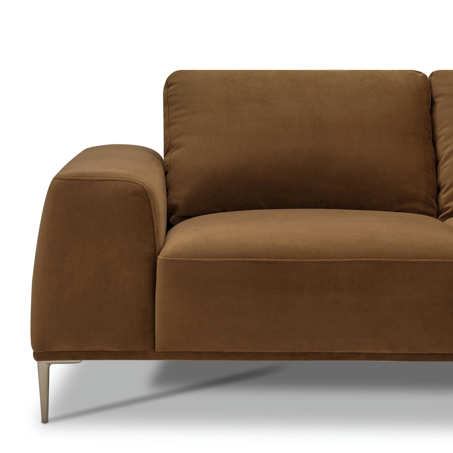 Rue 113" Right-Facing Chaise Sectional | Haven Brown