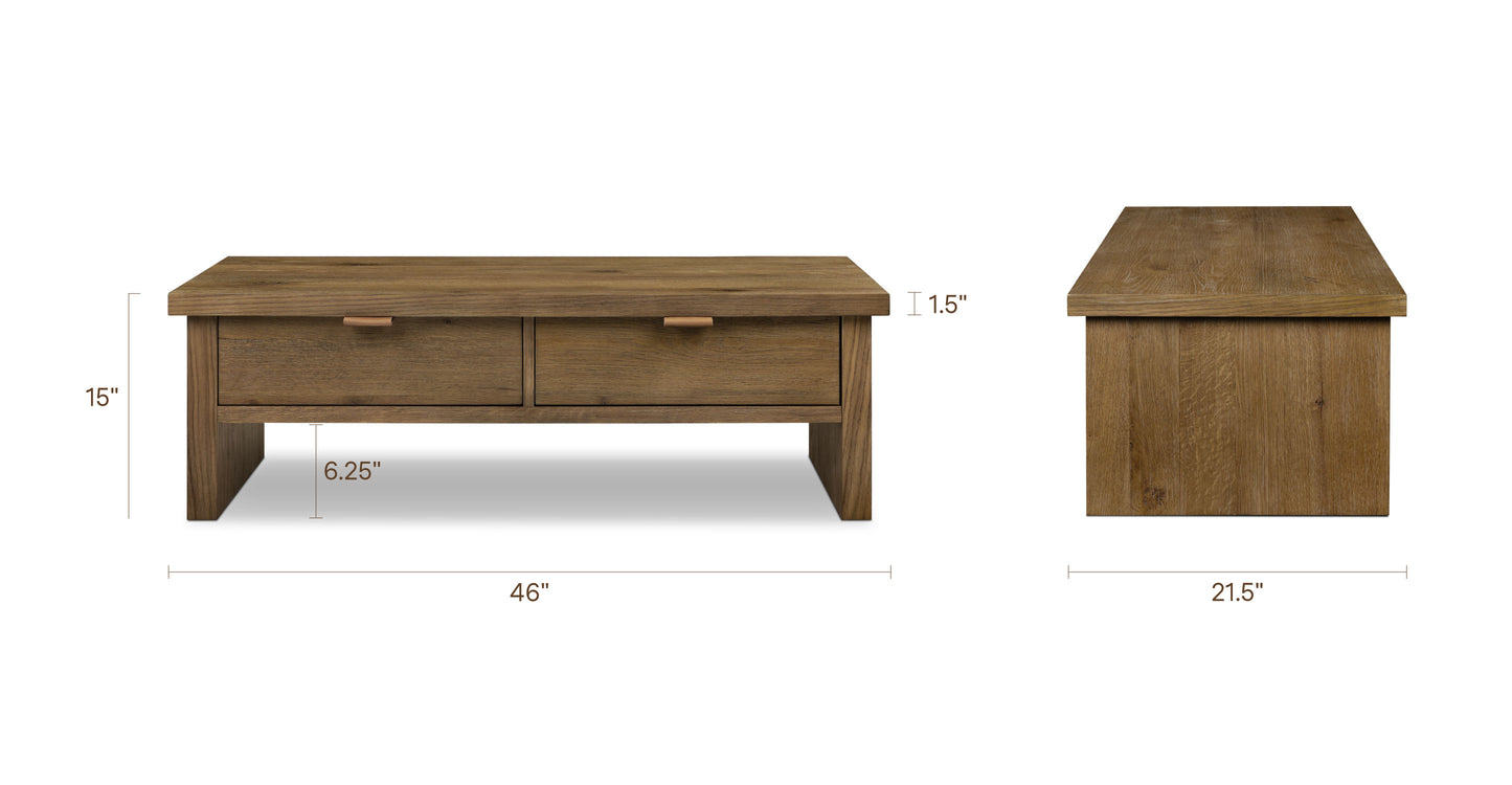 Elliot Coffee Table | Drift Oak