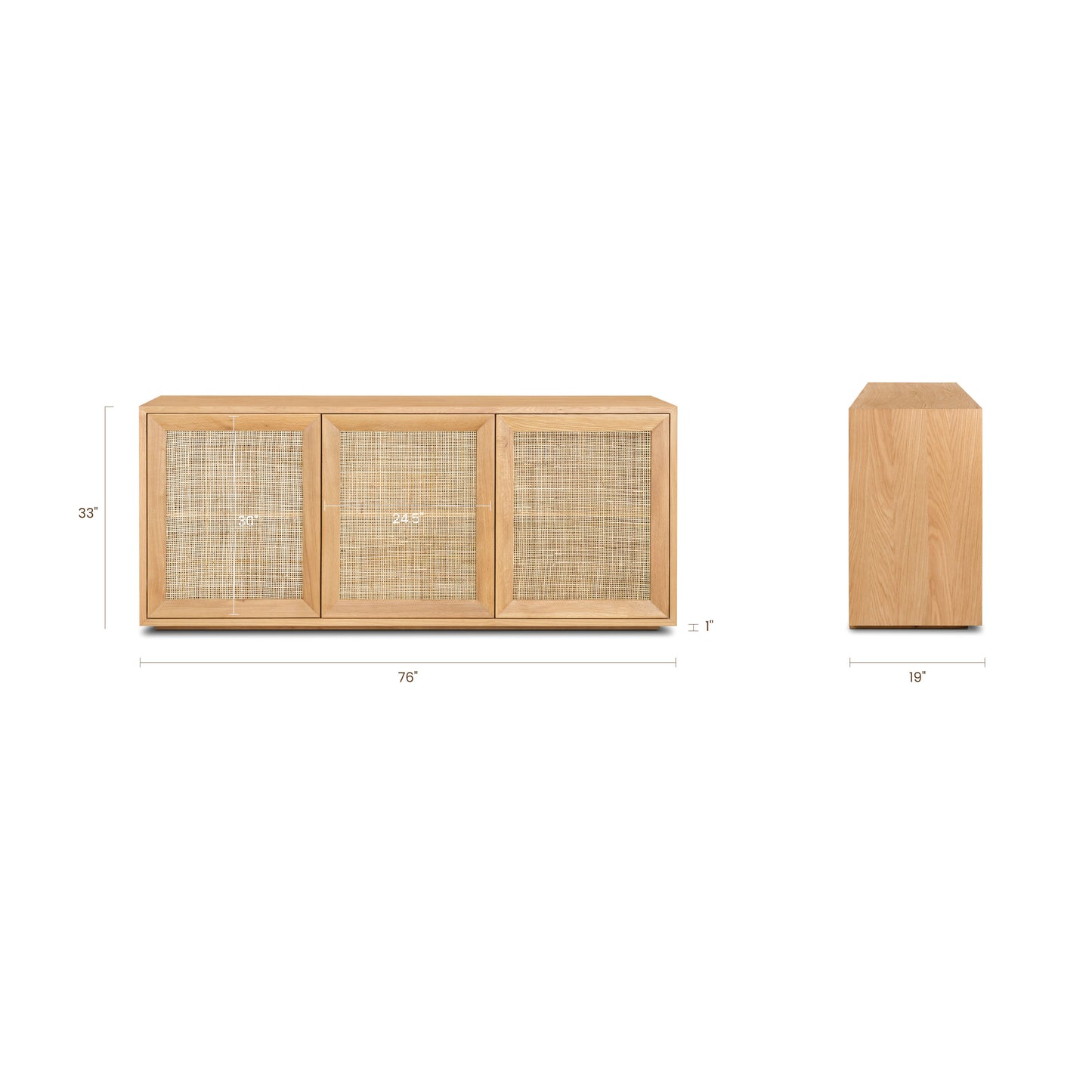 Tate 76" Sideboard | Oak
