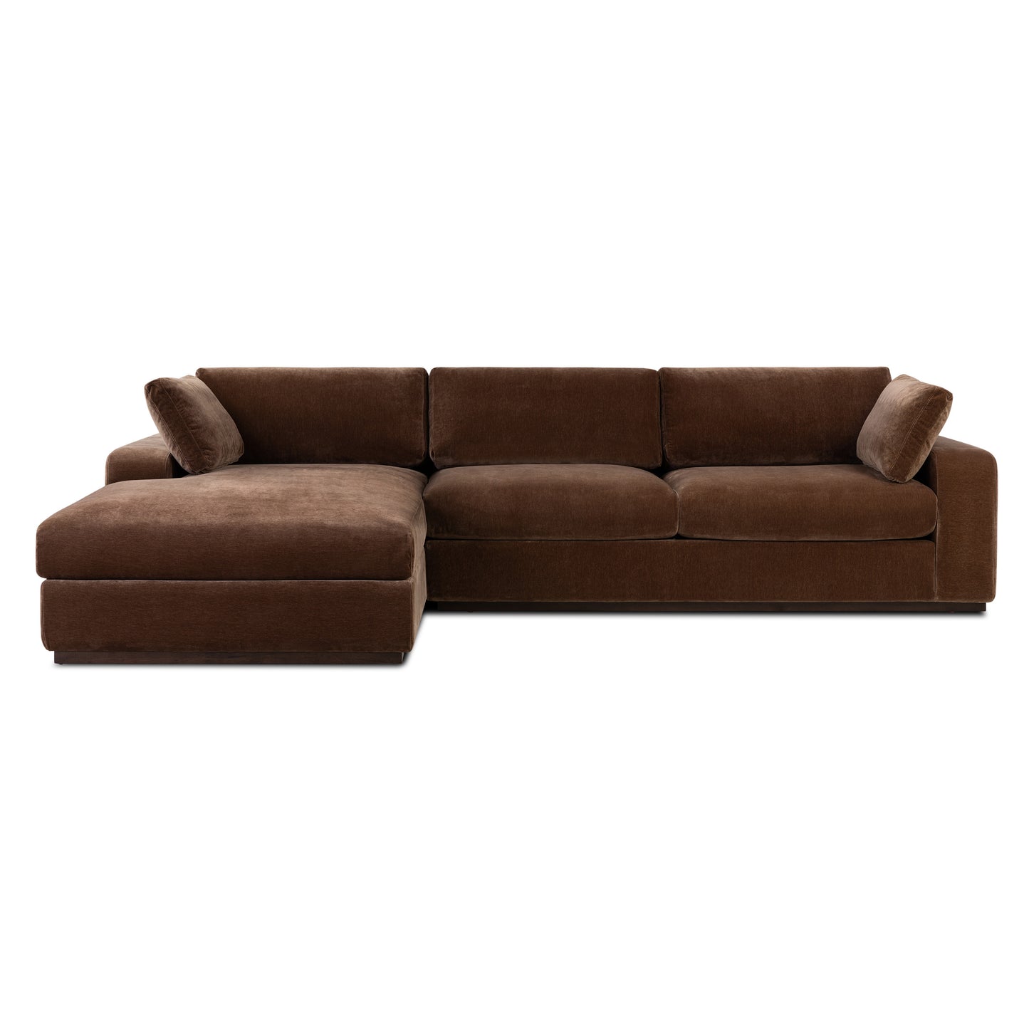Malaga Left-Facing Sectional Sofa | Bronzer Brown