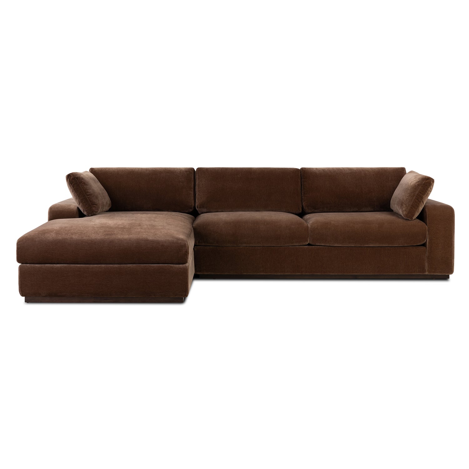 Malaga Left-Facing Sectional Sofa | Bronzer Brown 