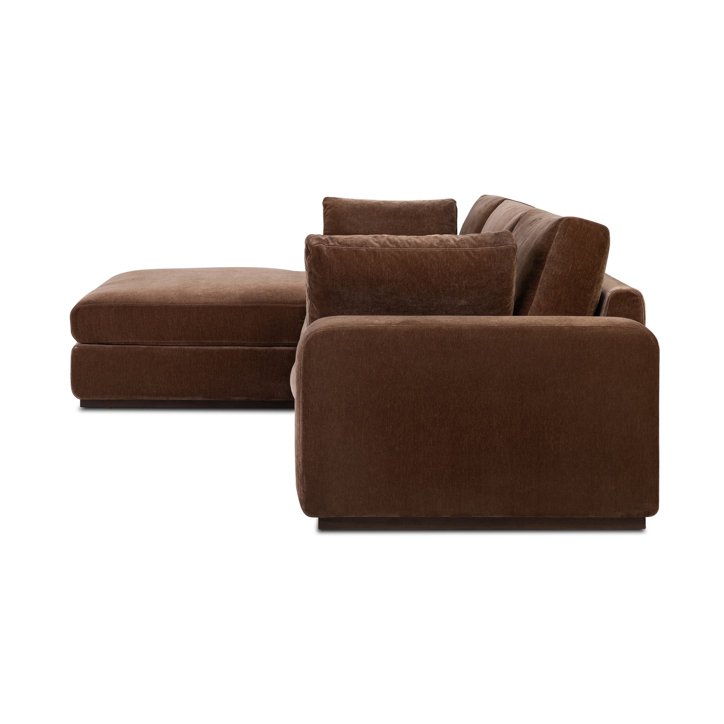 Malaga Left-Facing Sectional Sofa | Bronzer Brown