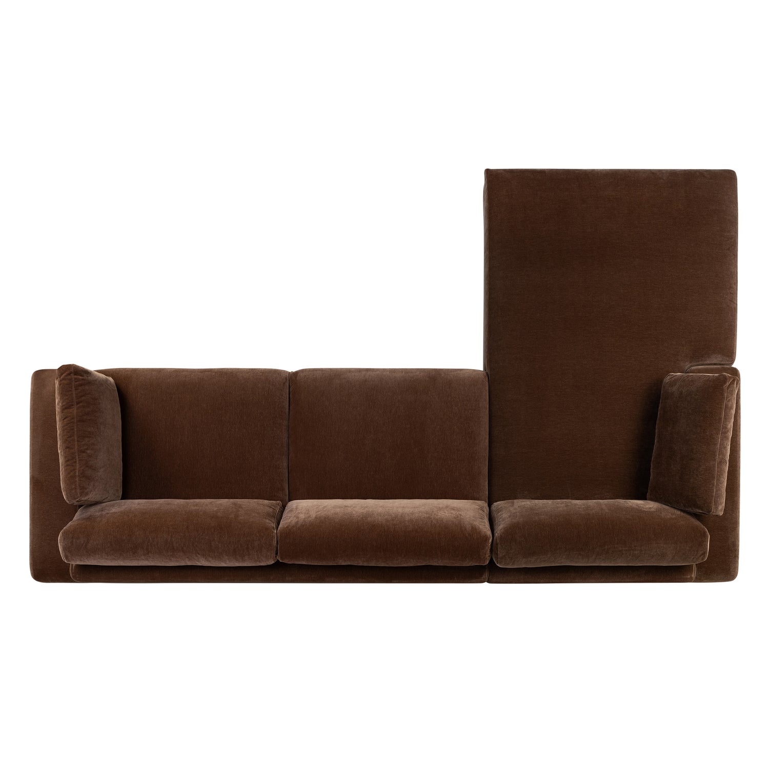 Malaga Left-Facing Sectional Sofa | Bronzer Brown 