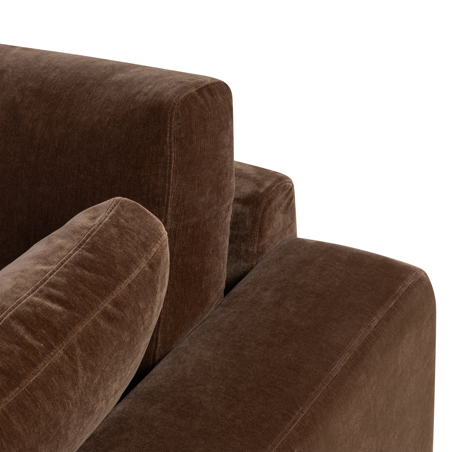 Malaga Left-Facing Sectional Sofa | Bronzer Brown