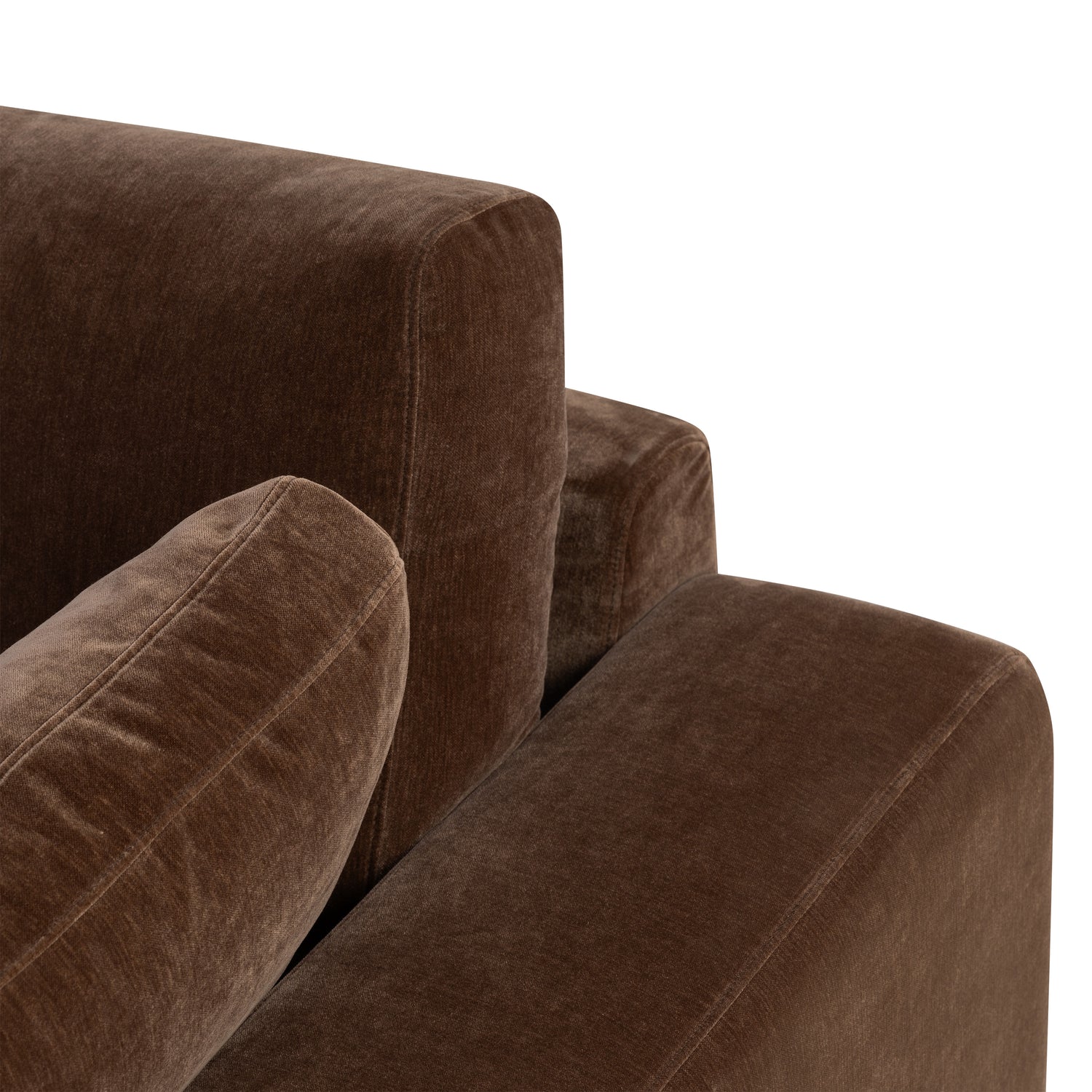 Malaga Left-Facing Sectional Sofa | Bronzer Brown 