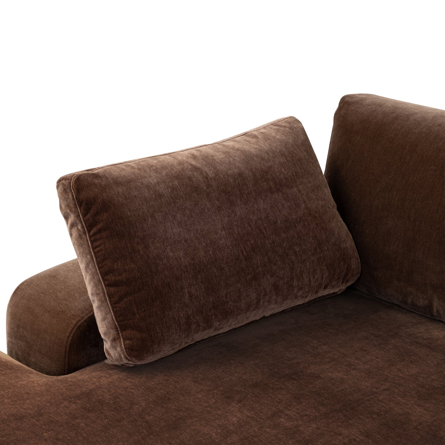 Malaga Left-Facing Sectional Sofa | Bronzer Brown