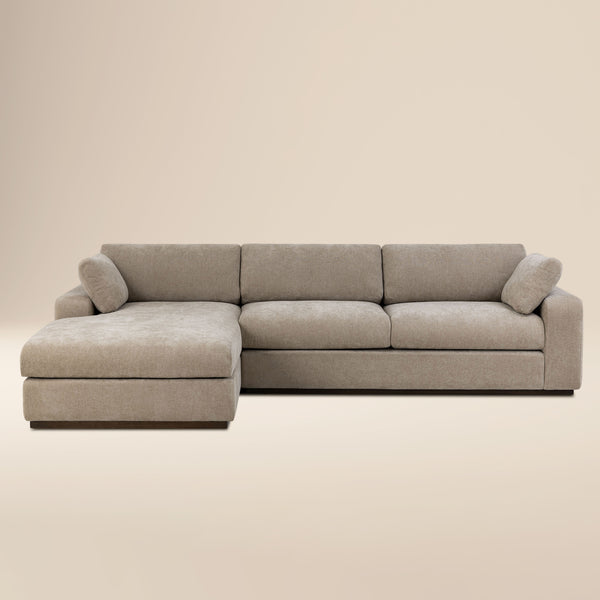 Malaga Left-Facing Sectional Sofa | Drift Brown